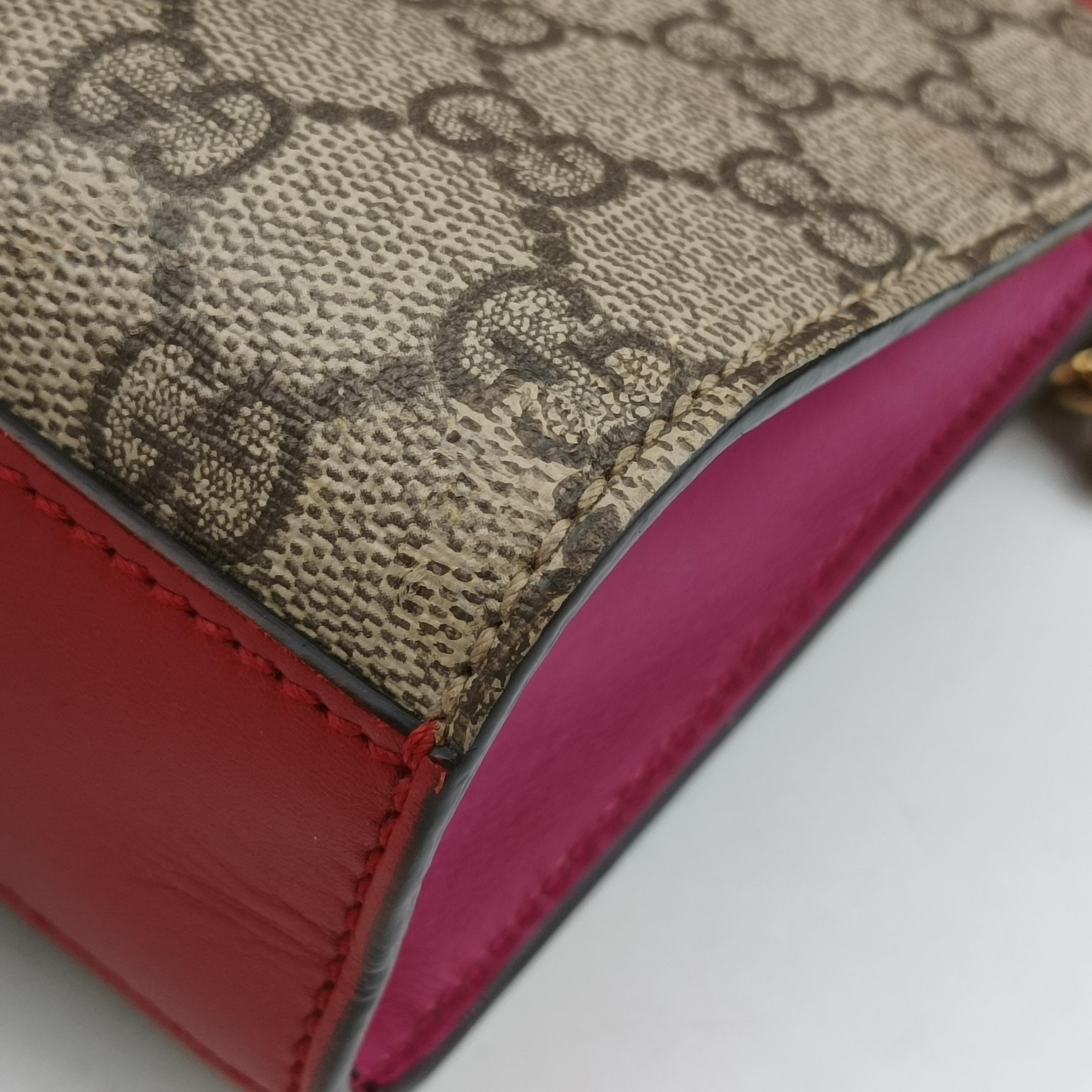 Secondhand Gucci Padlock beige×red×pink PVC coated canvas×Leather 409487 shoulderbag | stylenewstar