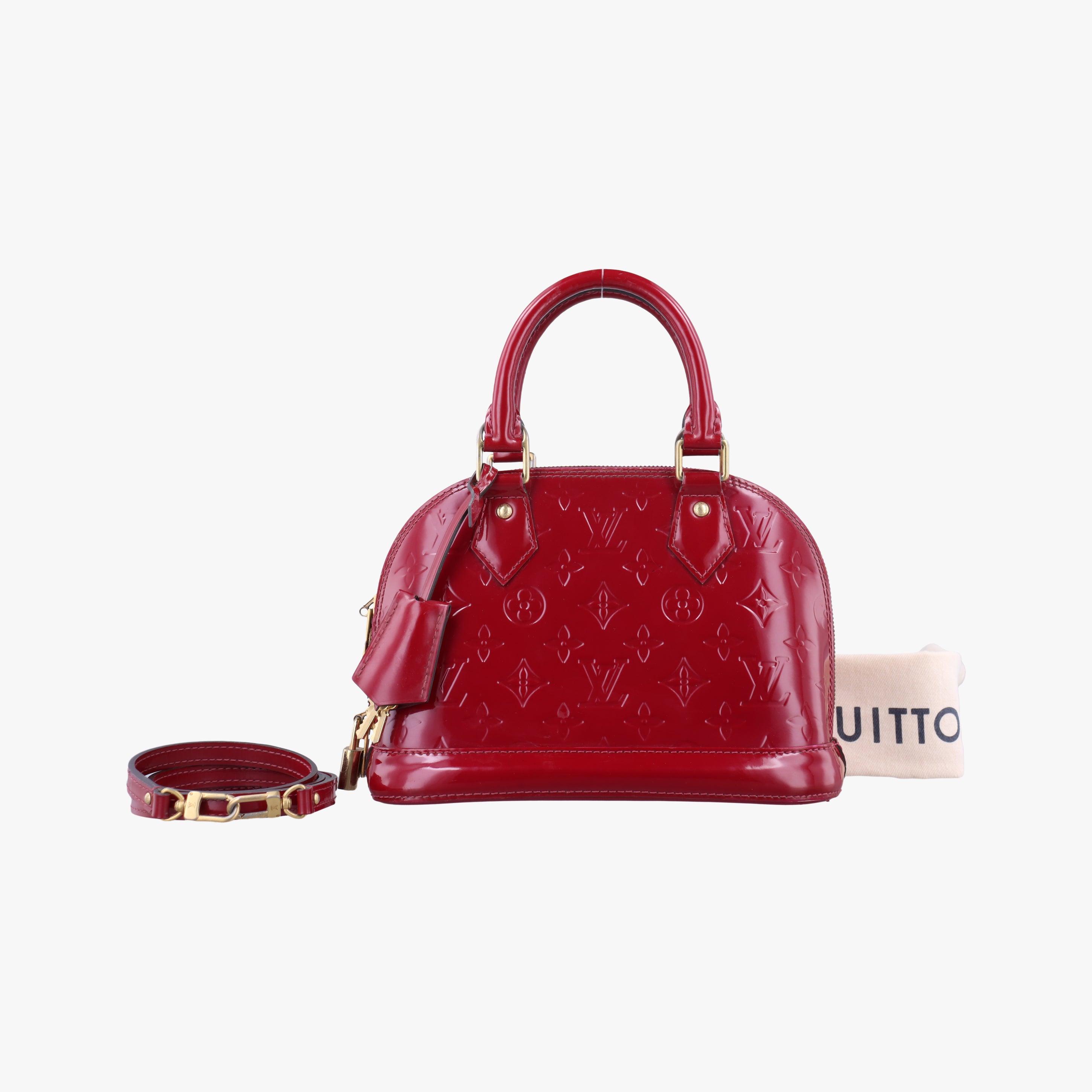 Pre-owned Louis Vuitton Alma BB CERISE Vernis M90174 shoulderbag | stylenewstar