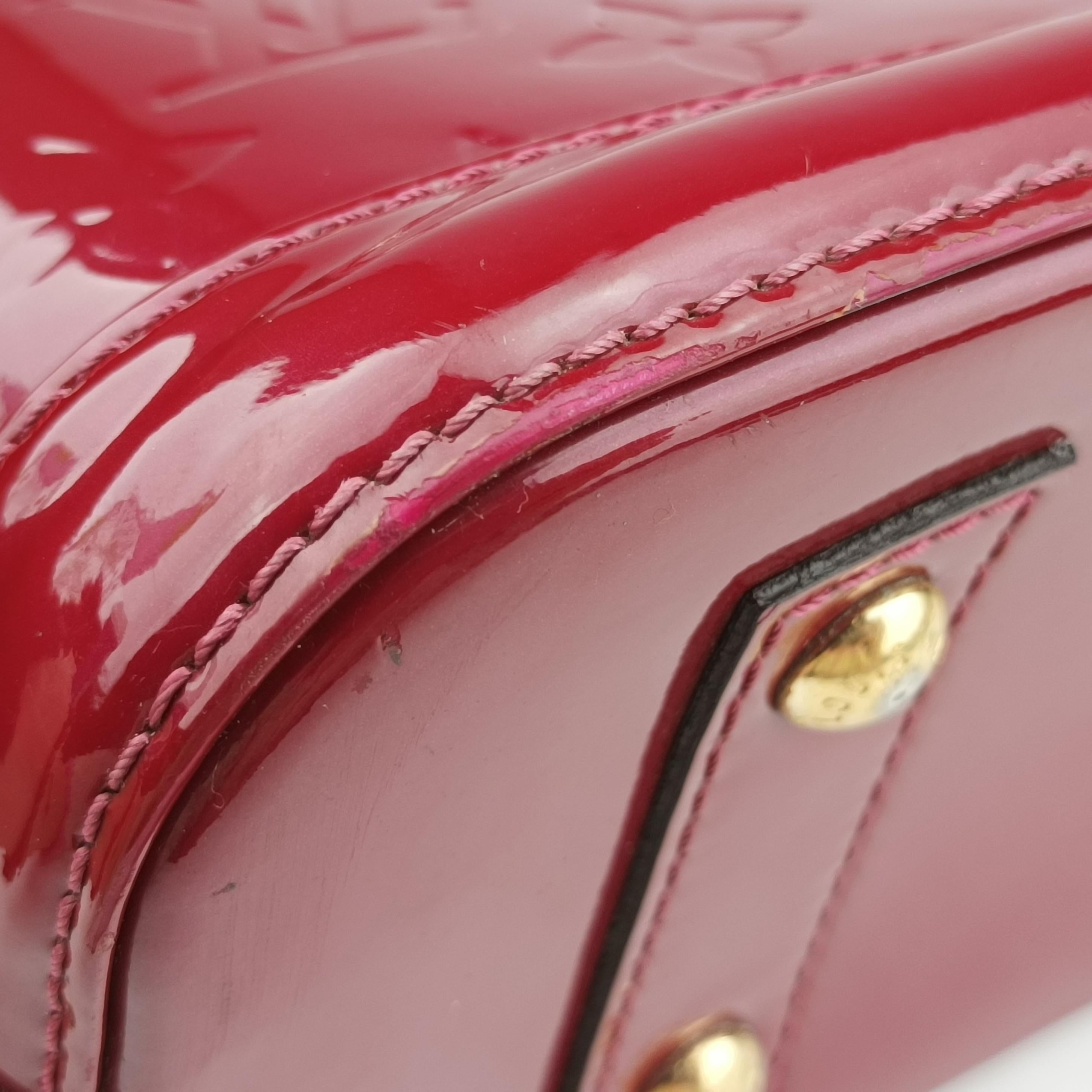 Pre-owned Louis Vuitton Alma BB CERISE Vernis M90174 shoulderbag | stylenewstar