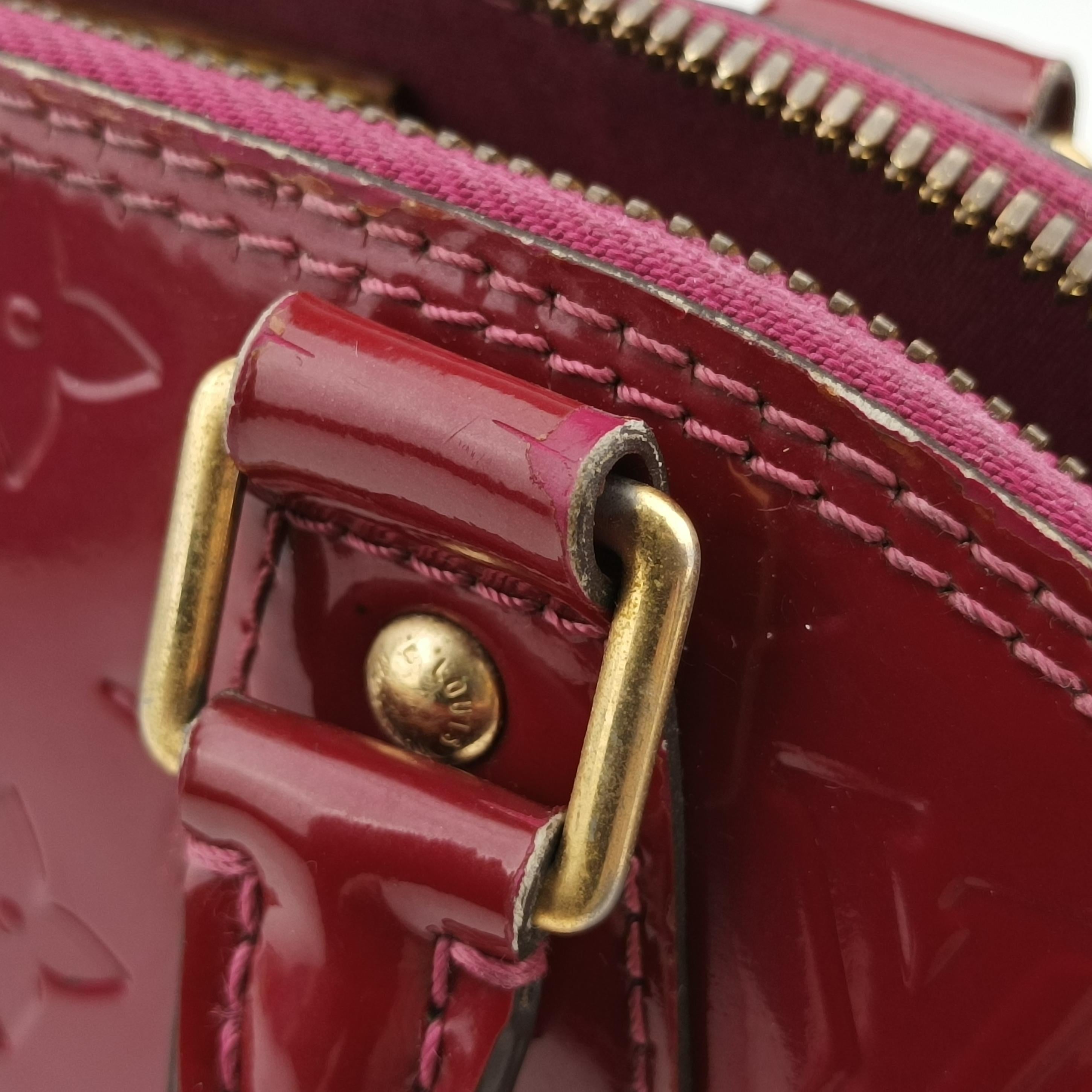Pre-owned Louis Vuitton Alma BB CERISE Vernis M90174 shoulderbag | stylenewstar