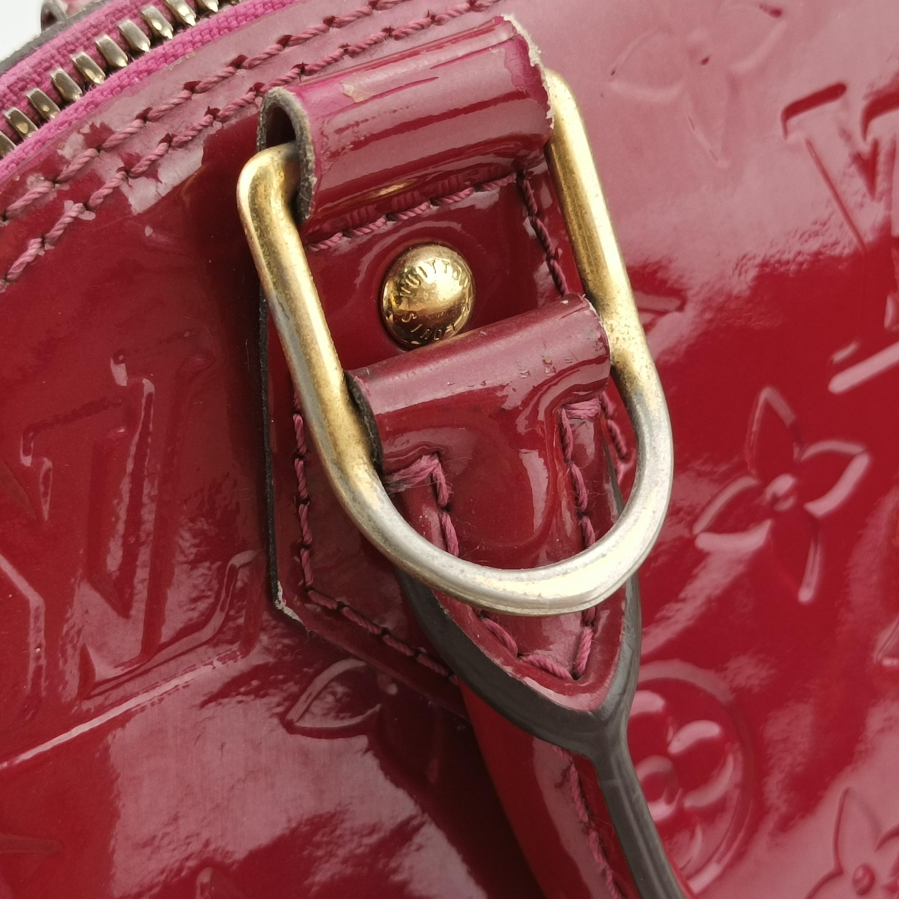 Pre-owned Louis Vuitton Alma BB CERISE Vernis M90174 shoulderbag | stylenewstar
