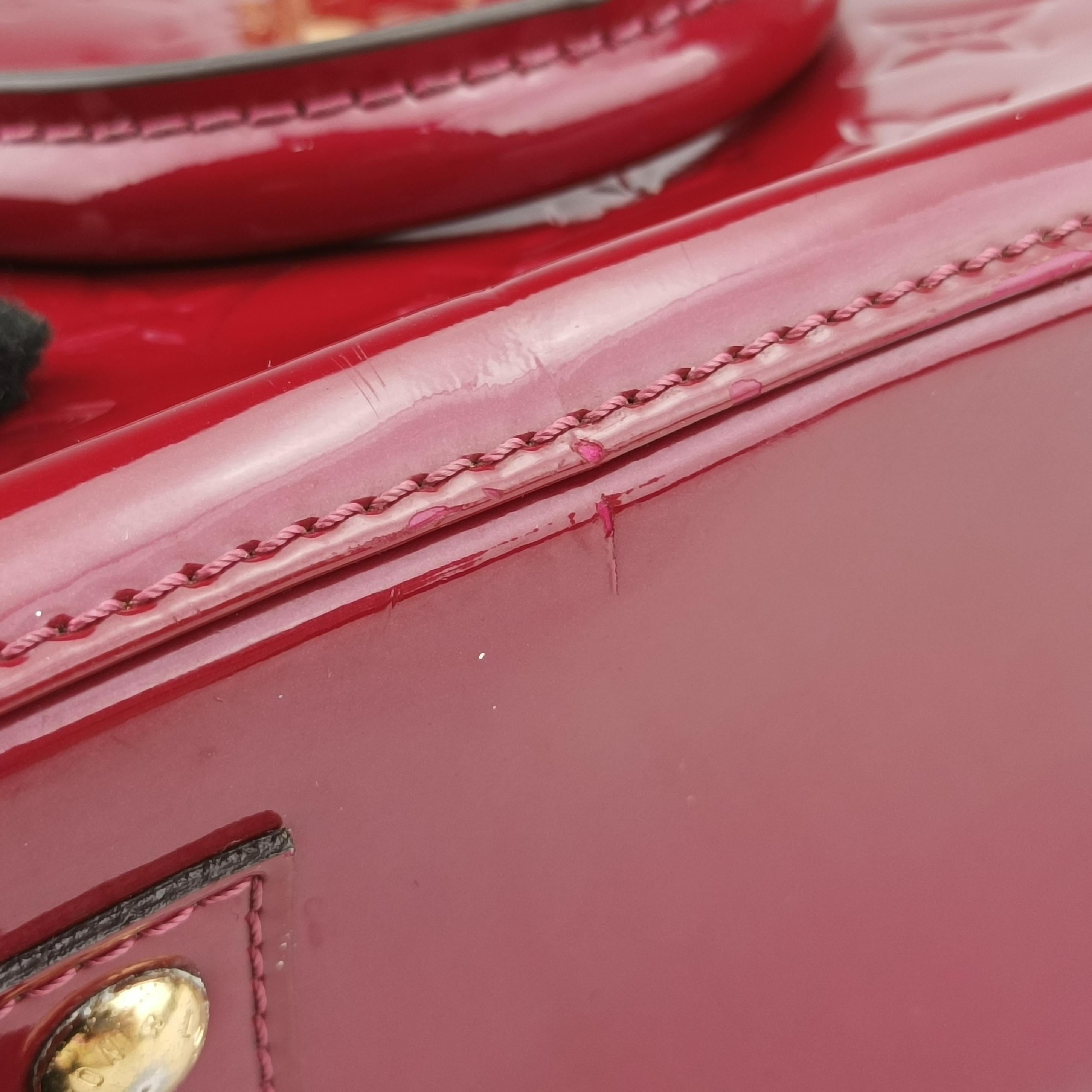Pre-owned Louis Vuitton Alma BB CERISE Vernis M90174 shoulderbag | stylenewstar