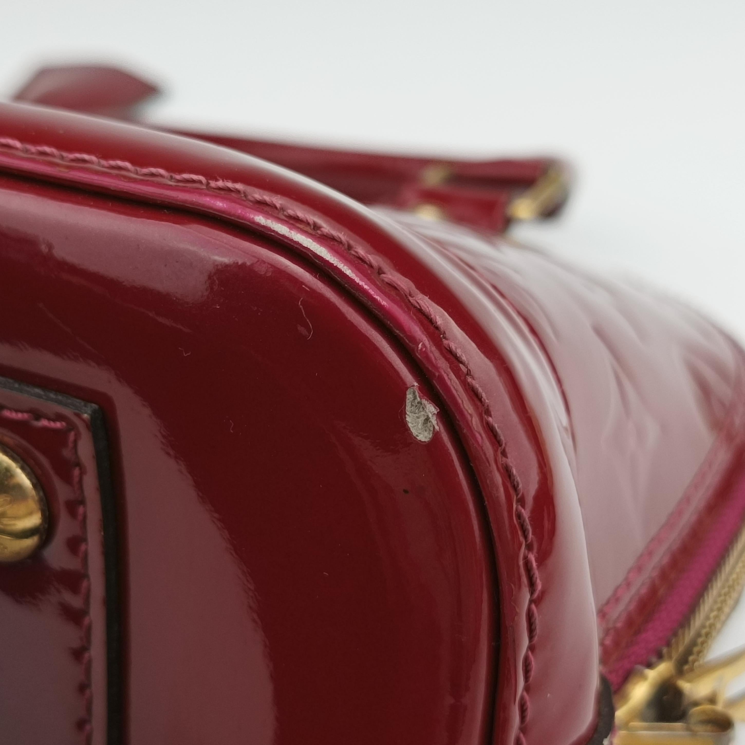 Pre-owned Louis Vuitton Alma BB CERISE Vernis M90174 shoulderbag | stylenewstar