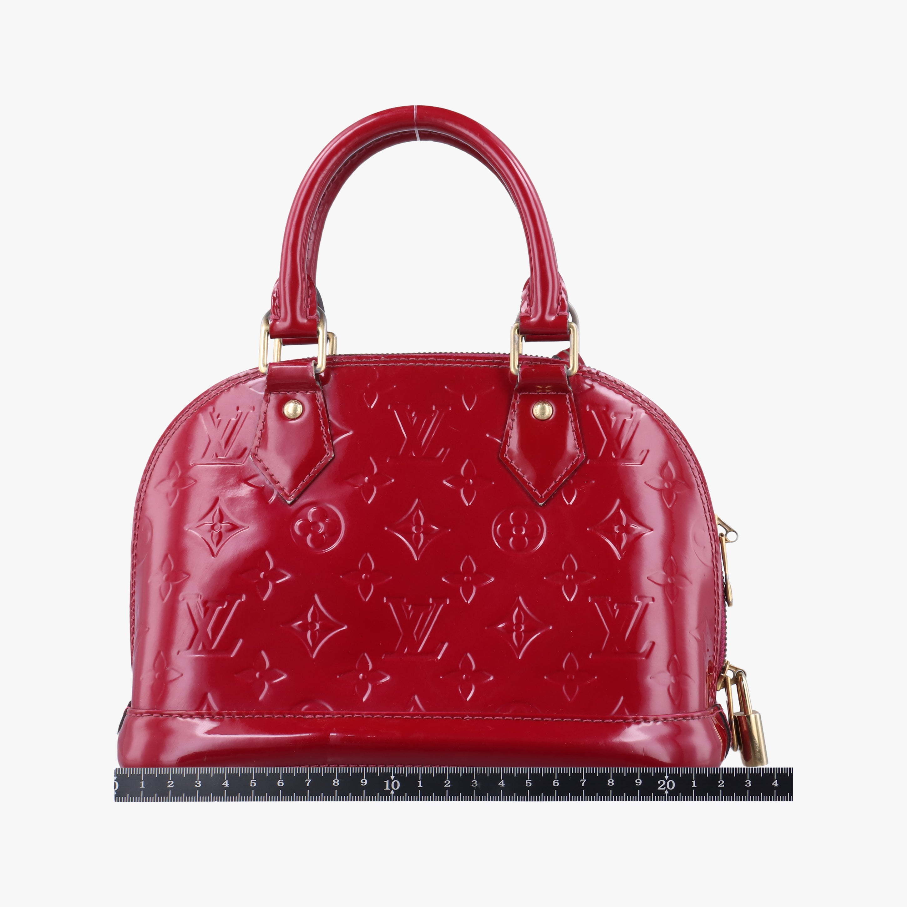 Pre-owned Louis Vuitton Alma BB CERISE Vernis M90174 shoulderbag | stylenewstar