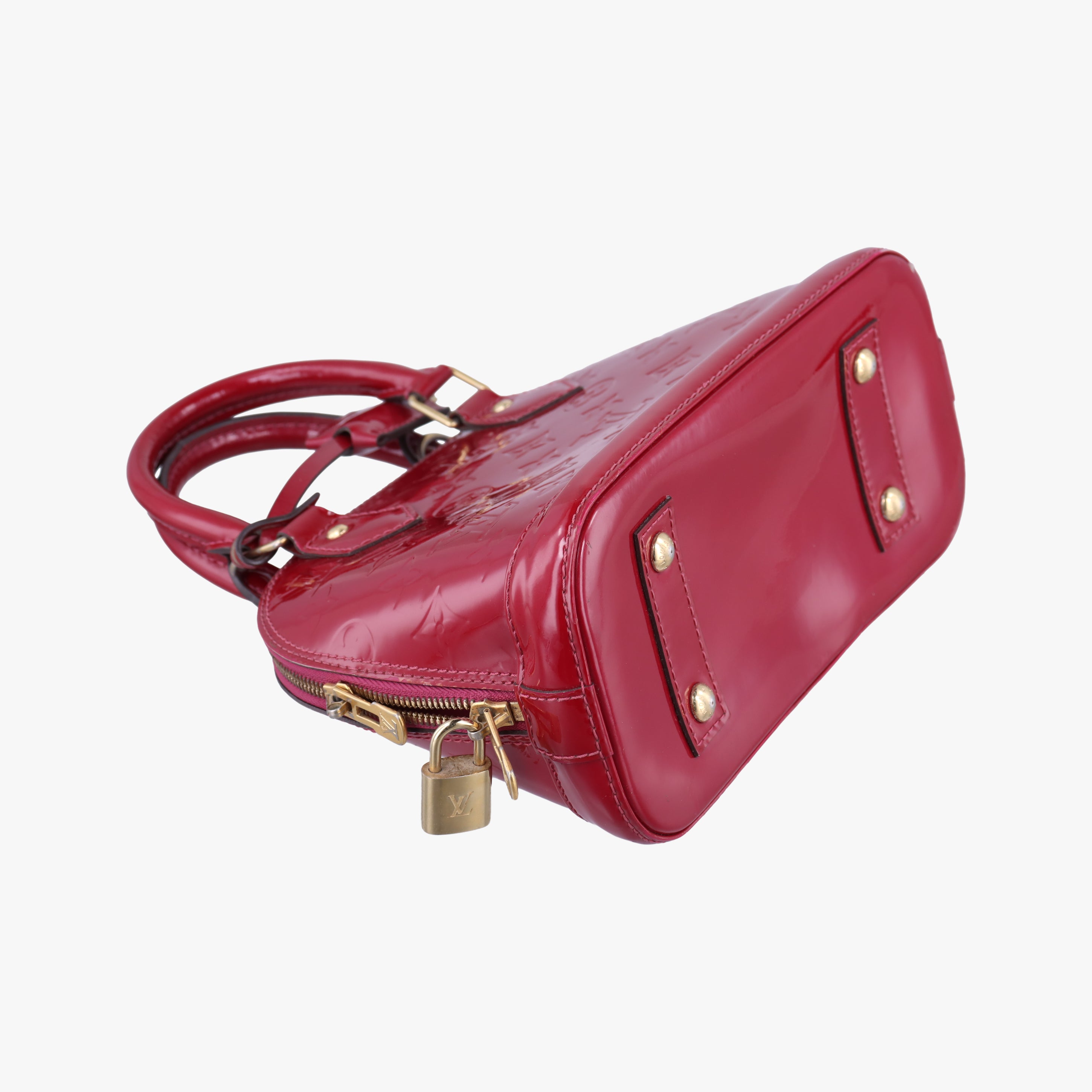 Pre-owned Louis Vuitton Alma BB CERISE Vernis M90174 shoulderbag | stylenewstar