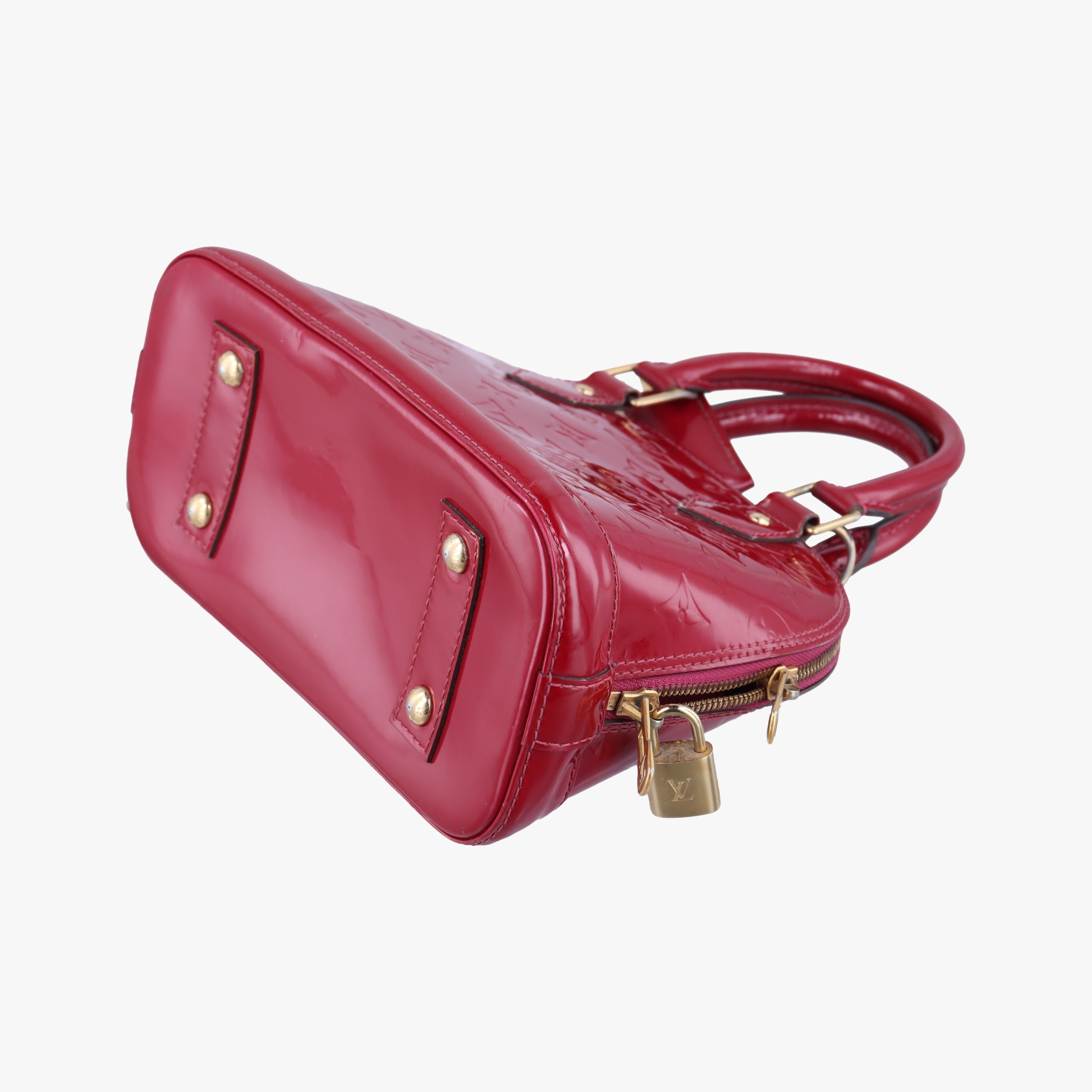 Pre-owned Louis Vuitton Alma BB CERISE Vernis M90174 shoulderbag | stylenewstar