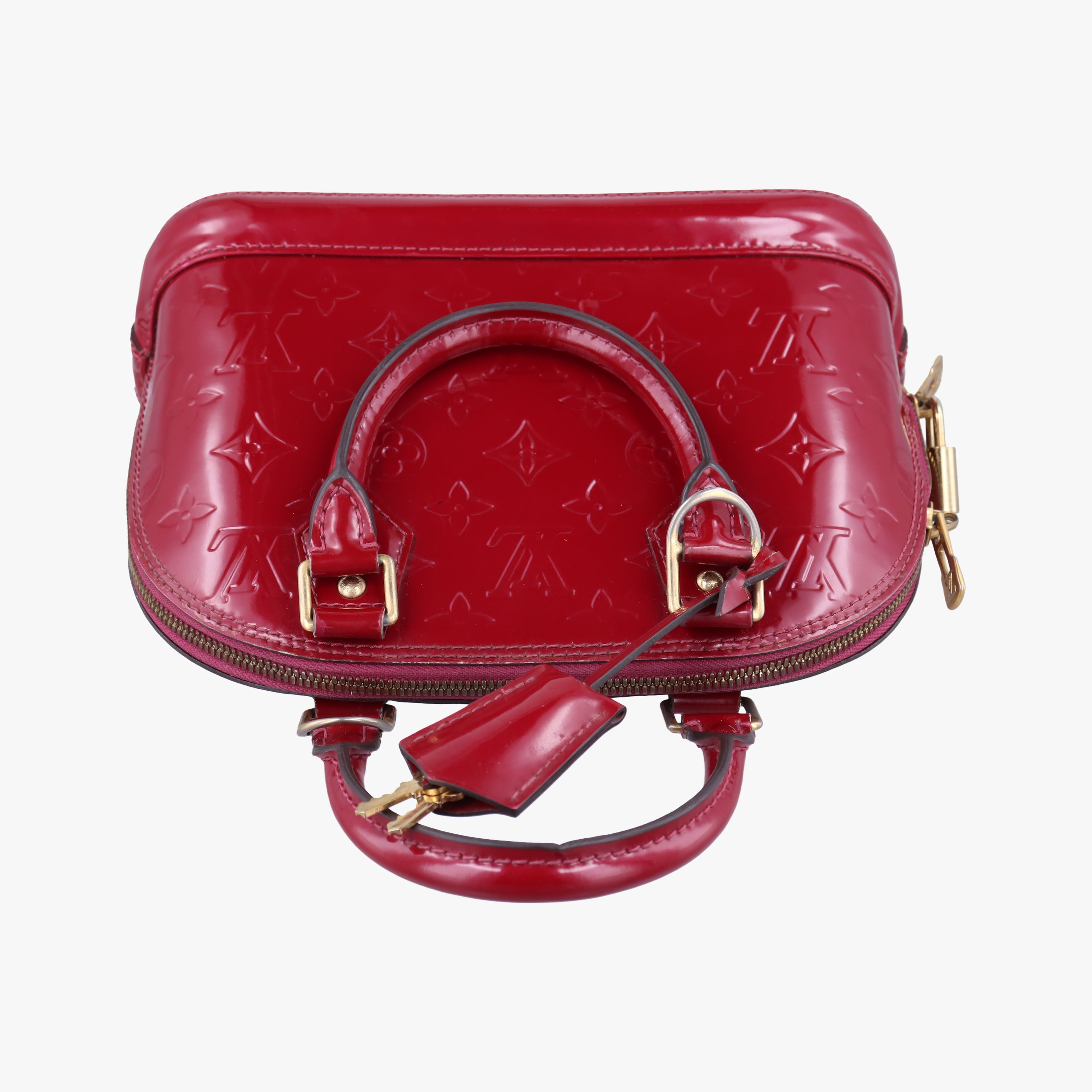 Pre-owned Louis Vuitton Alma BB CERISE Vernis M90174 shoulderbag | stylenewstar