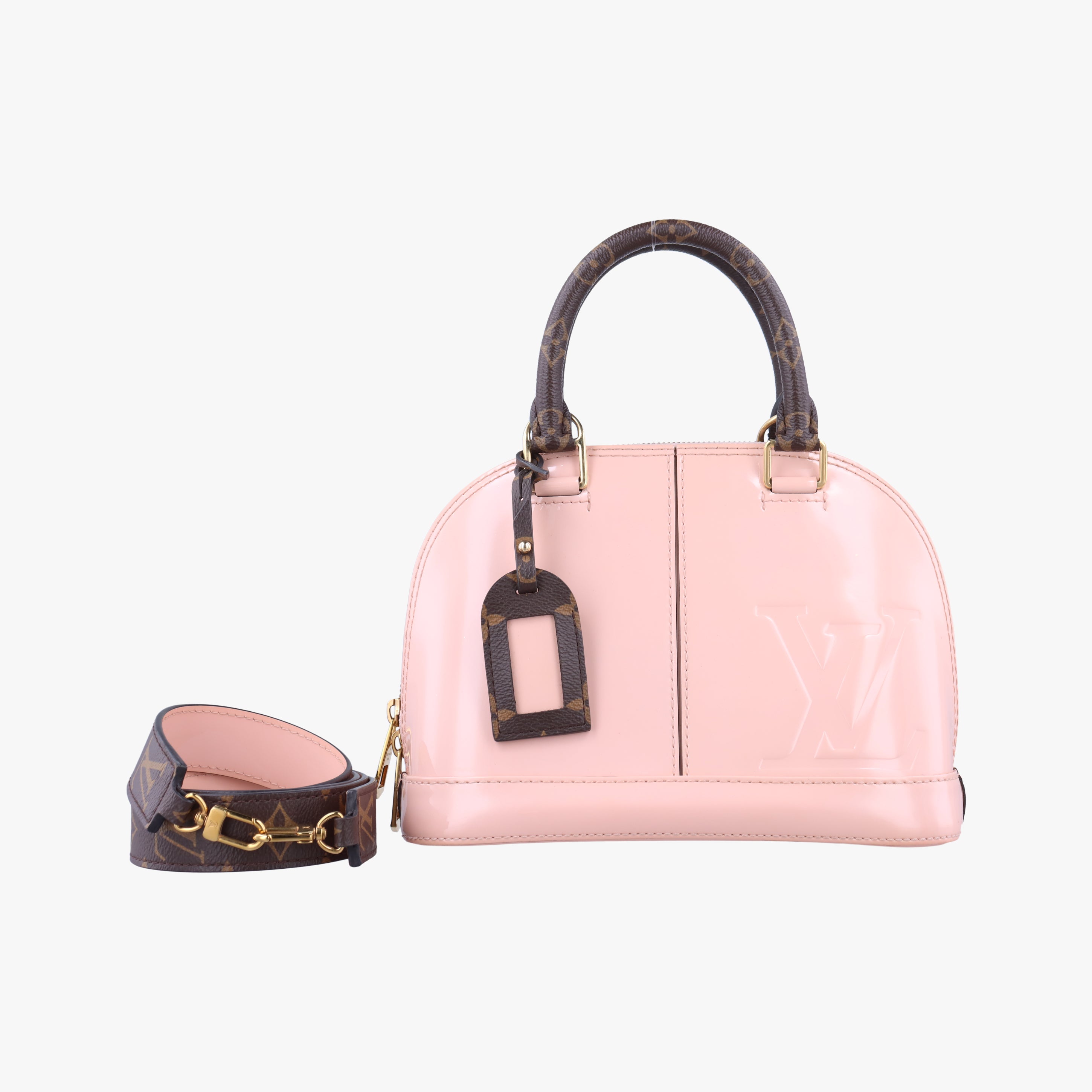 Secondhand Louis Vuitton Alma BB ROSE BALLERIN Vernis M51949 shoulderbag | stylenewstar
