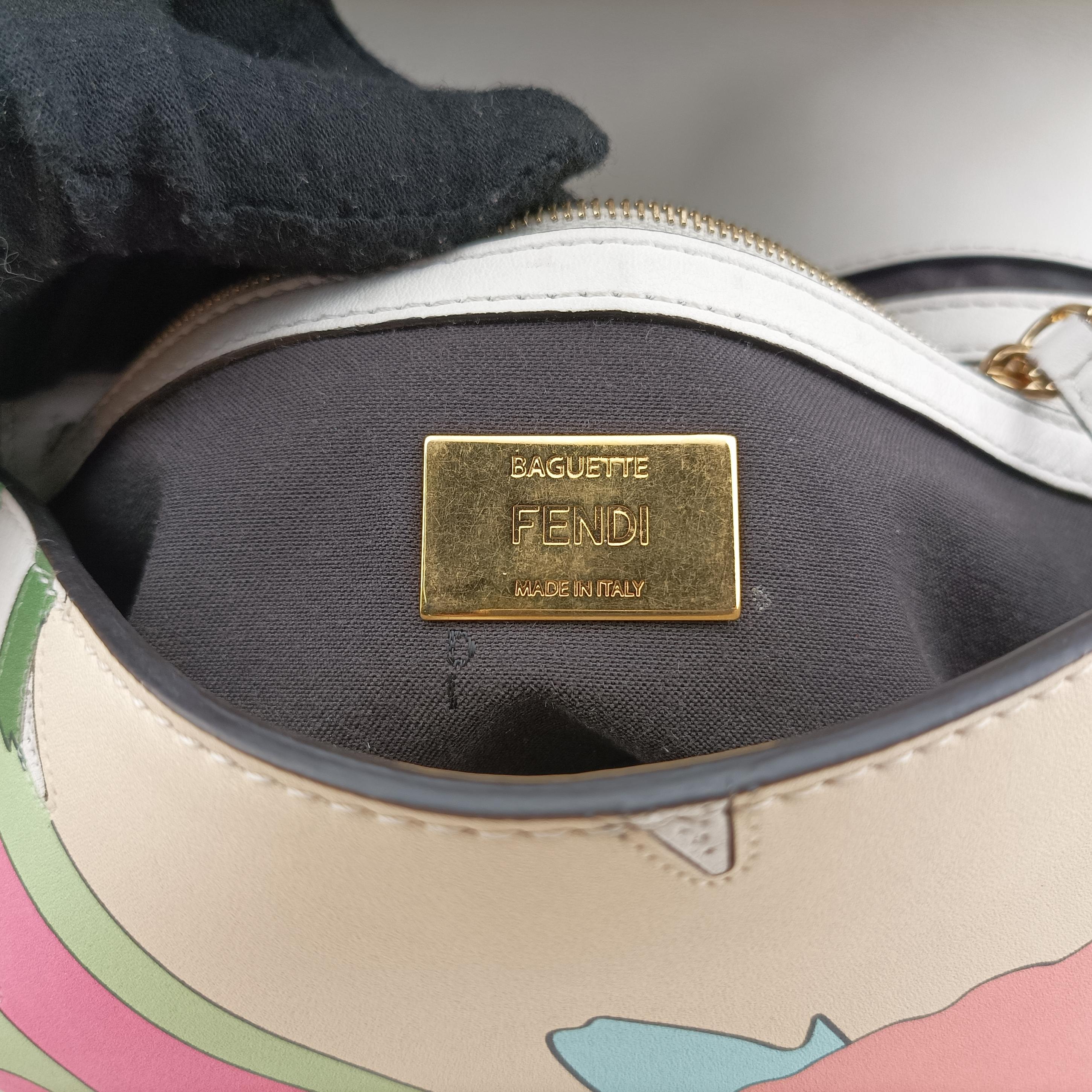 Pre-owned Fendi BAGUETTE Multicolour Leather 8BR600 shoulderbag | stylenewstar