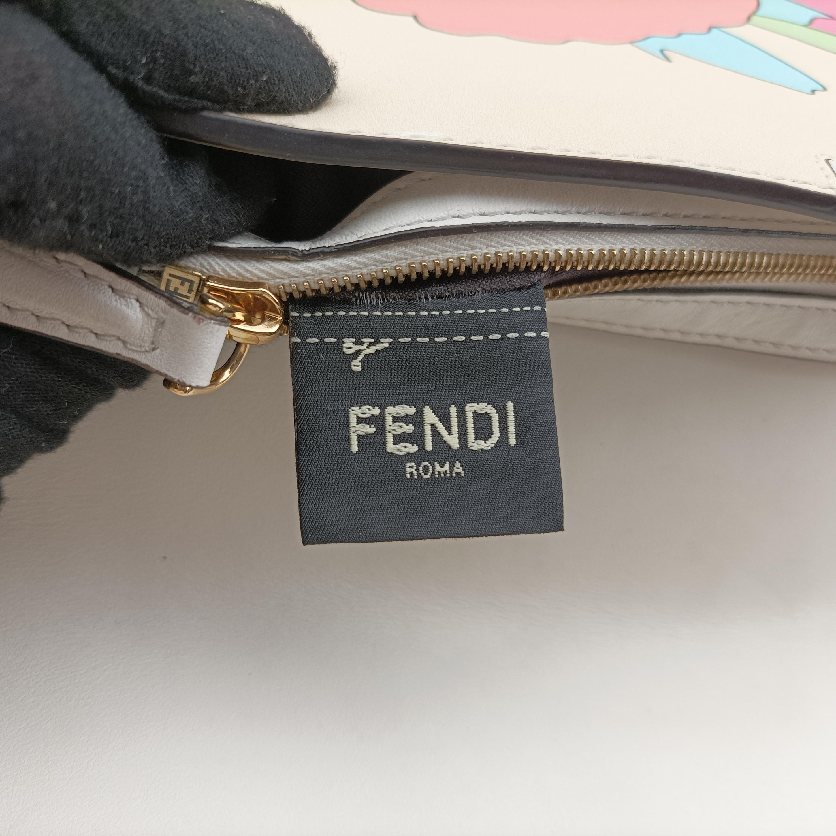 Pre-owned Fendi BAGUETTE Multicolour Leather 8BR600 shoulderbag | stylenewstar