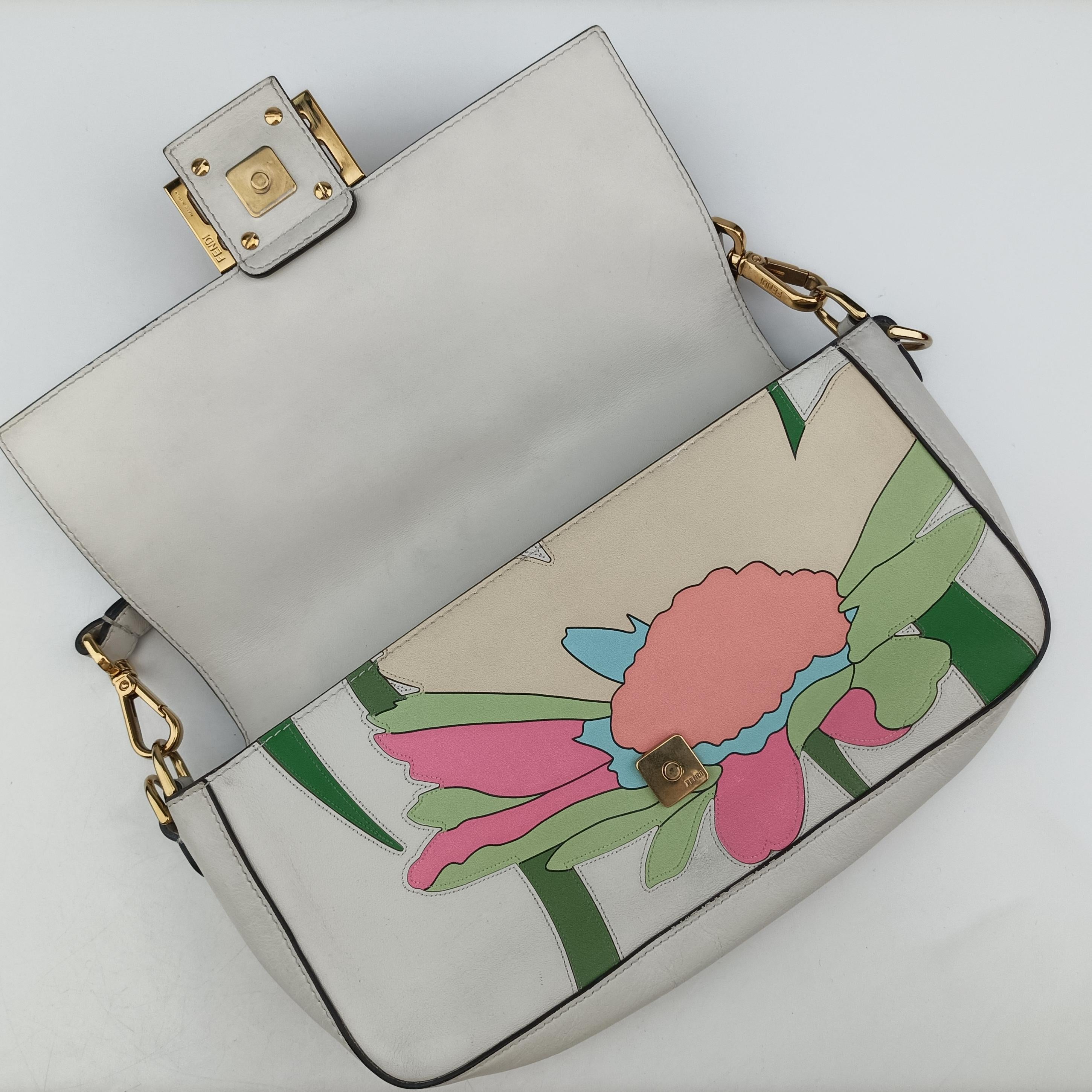 Pre-owned Fendi BAGUETTE Multicolour Leather 8BR600 shoulderbag | stylenewstar