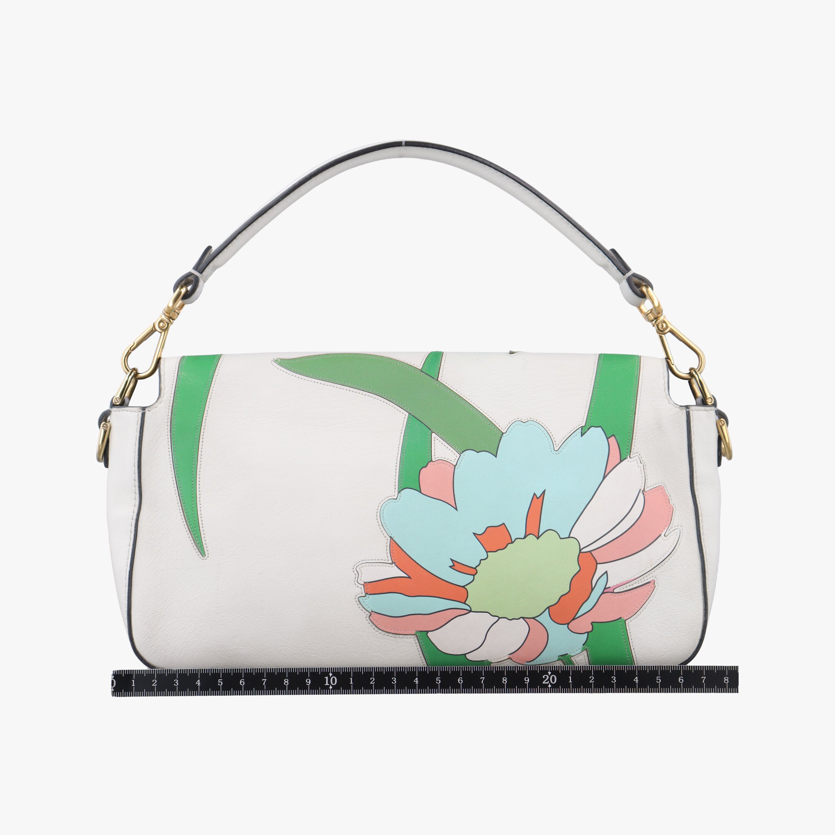 Pre-owned Fendi BAGUETTE Multicolour Leather 8BR600 shoulderbag | stylenewstar