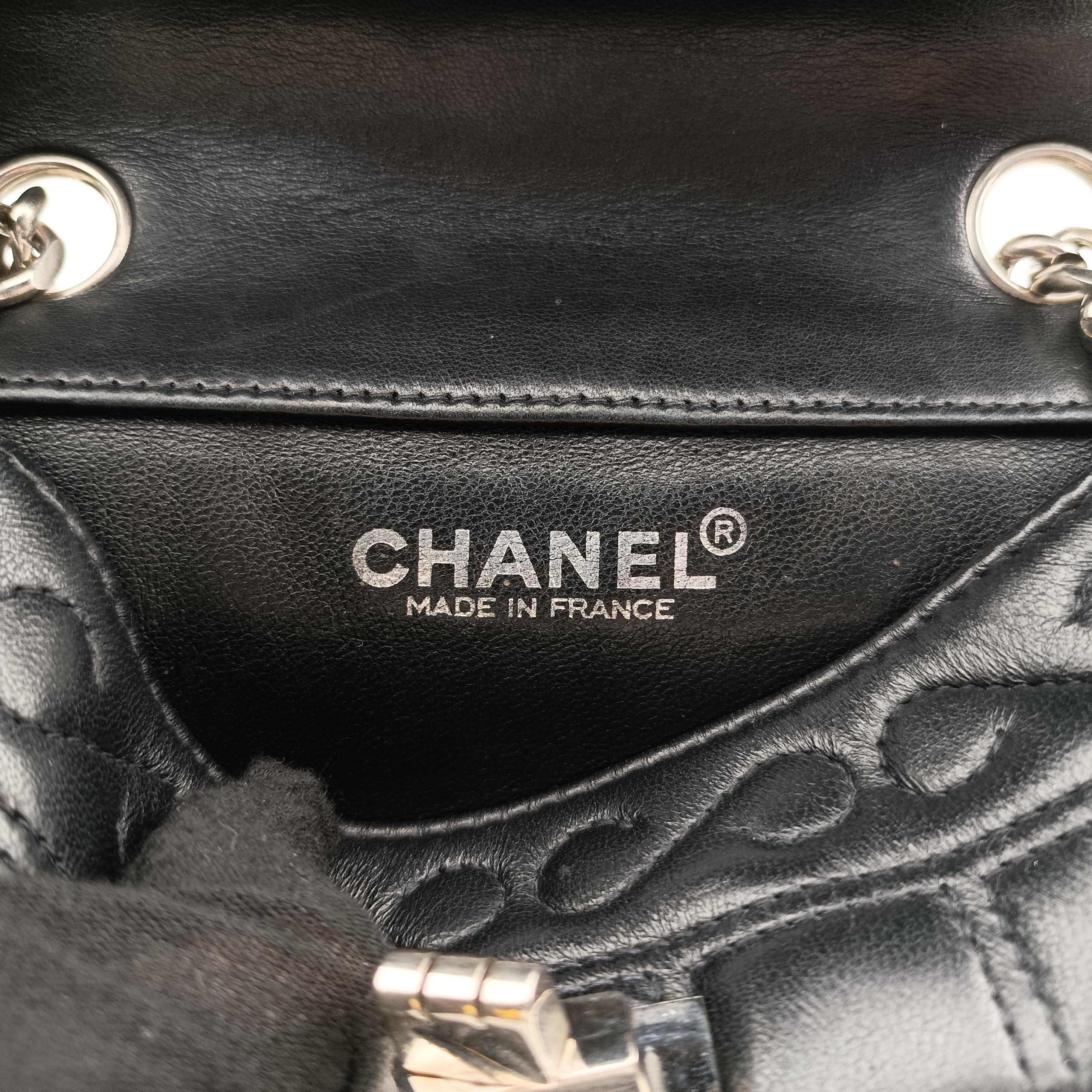 Pre-owned Chanel 2.55 Chocolate Bar Chain Black lambskin A16367 shoulderbag | stylenewstar