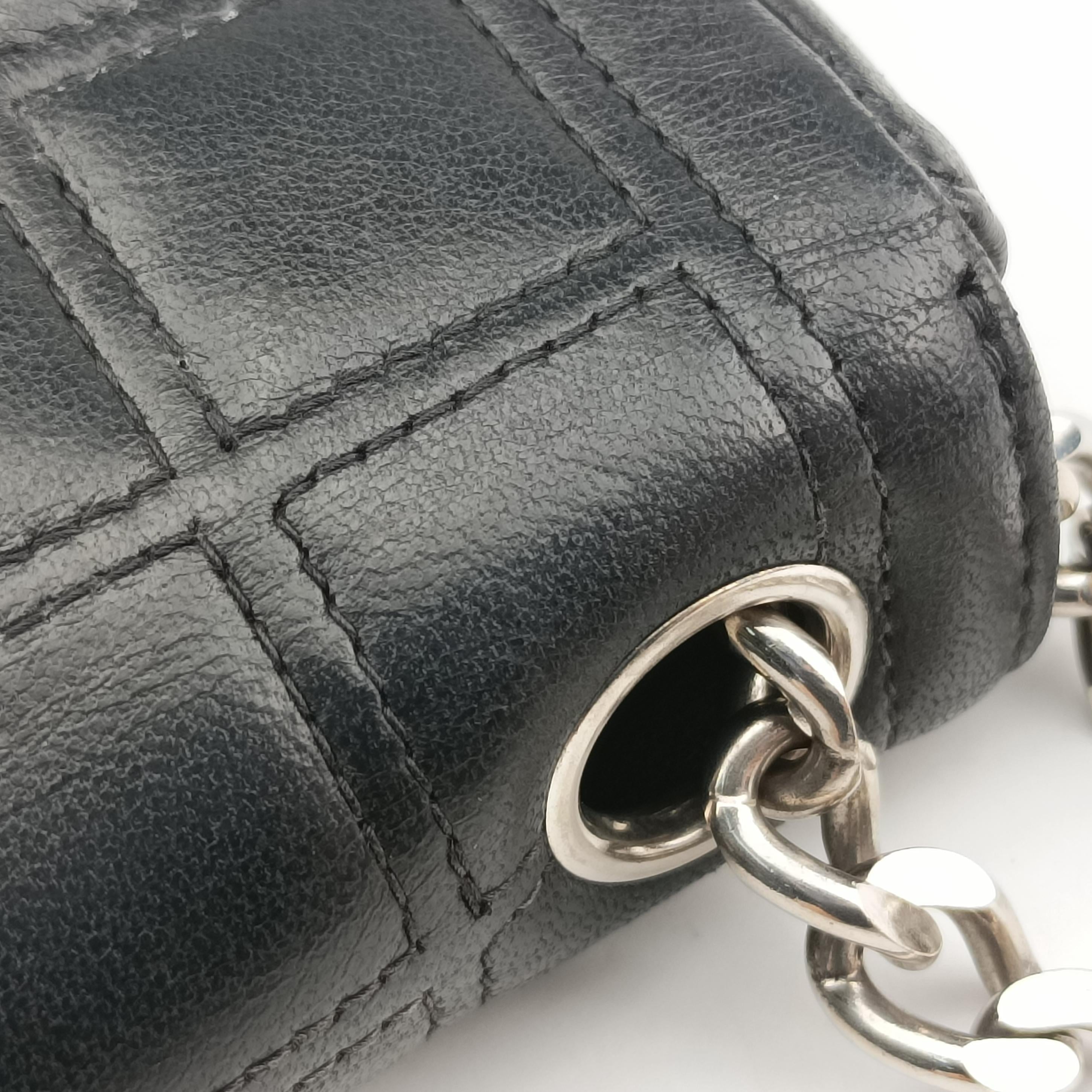 Pre-owned Chanel 2.55 Chocolate Bar Chain Black lambskin A16367 shoulderbag | stylenewstar