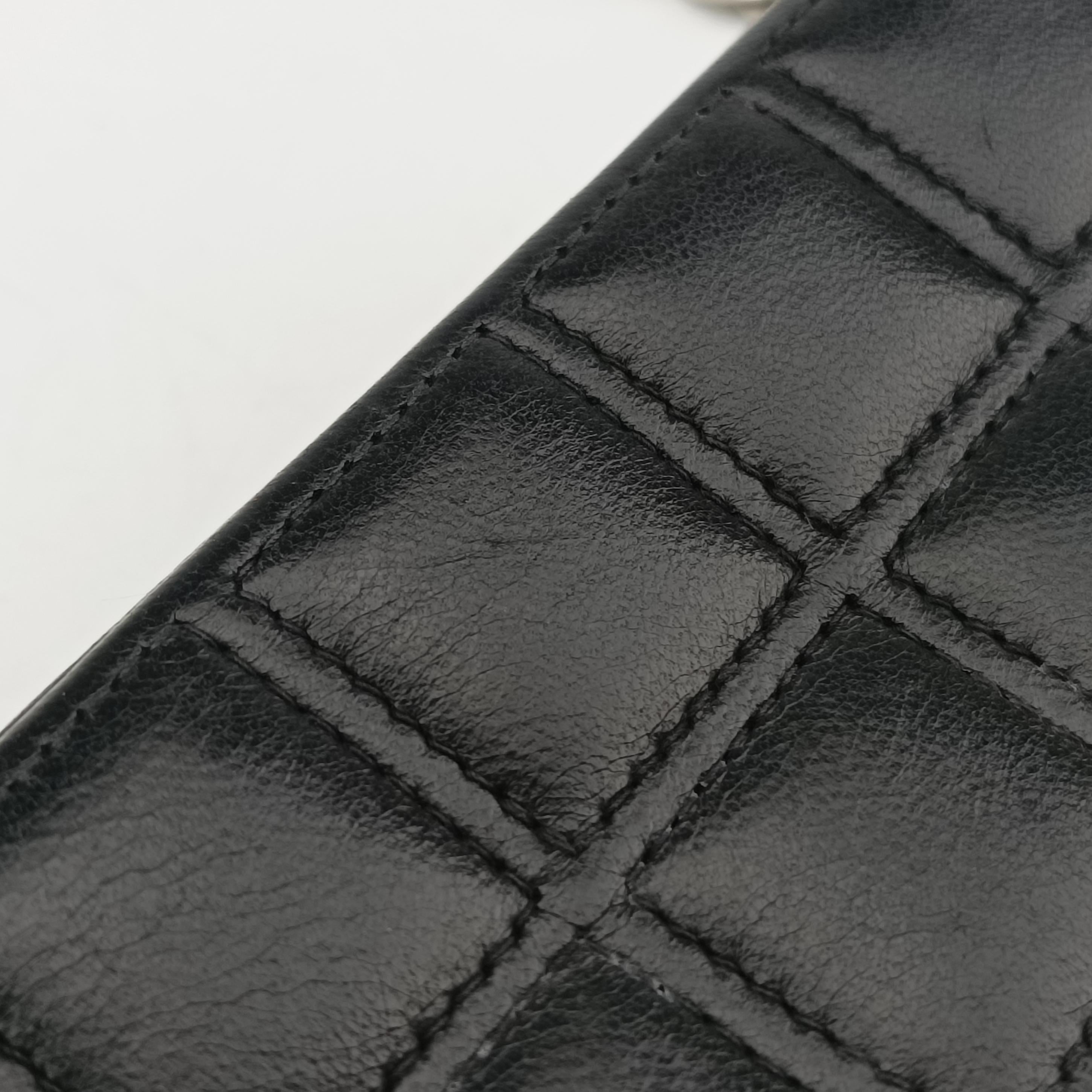 Pre-owned Chanel 2.55 Chocolate Bar Chain Black lambskin A16367 shoulderbag | stylenewstar