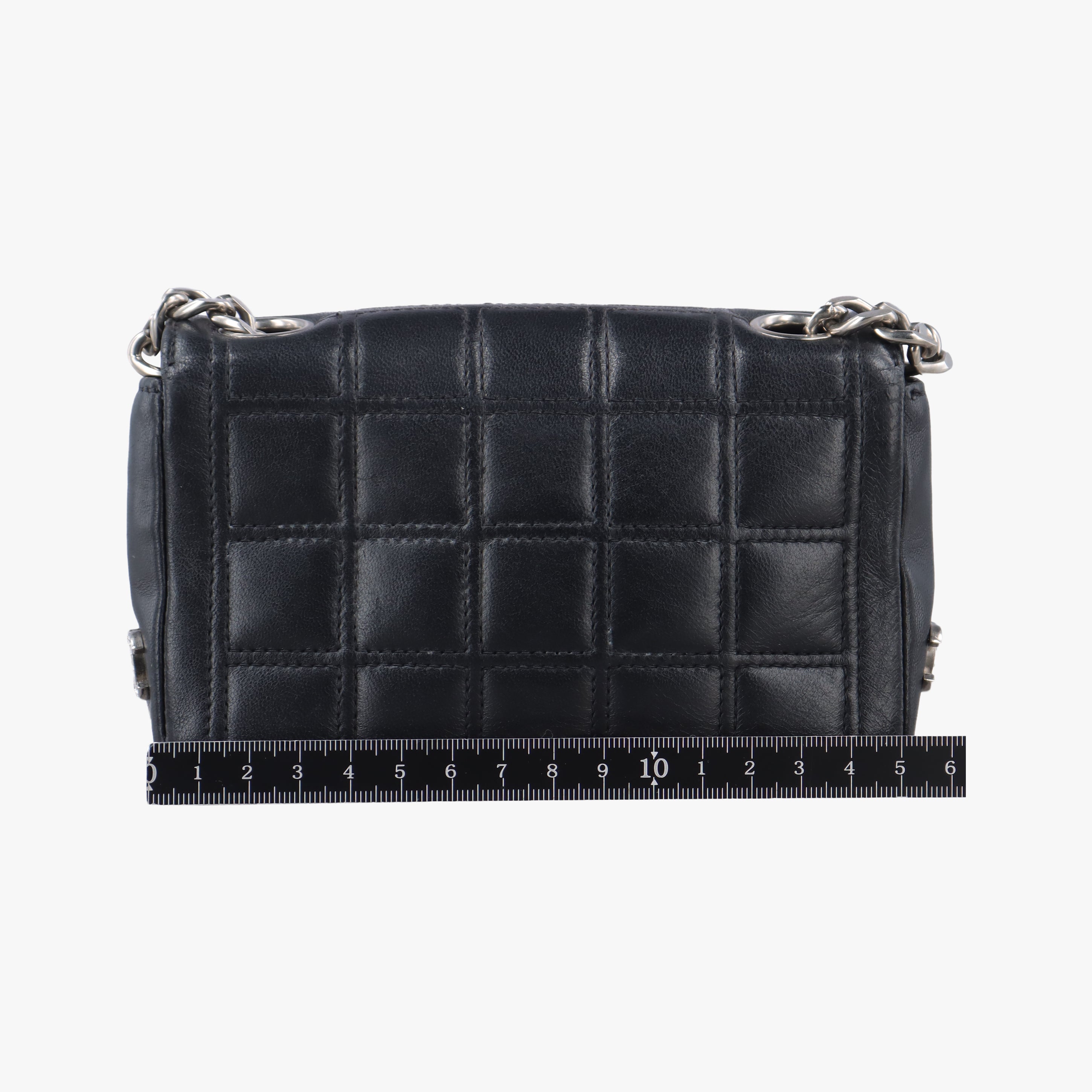 Pre-owned Chanel 2.55 Chocolate Bar Chain Black lambskin A16367 shoulderbag | stylenewstar