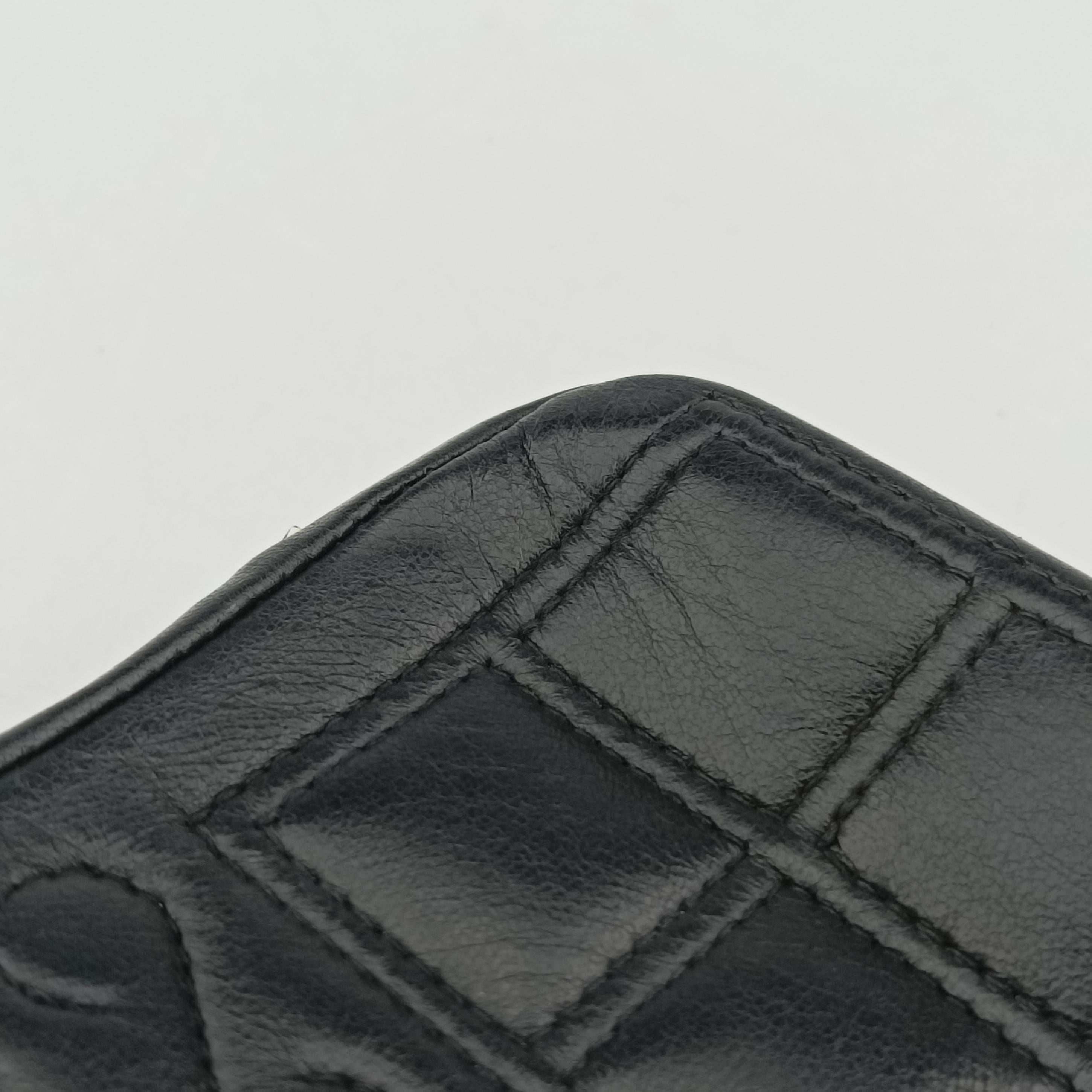 Pre-owned Chanel 2.55 Chocolate Bar Chain Black lambskin A16367 shoulderbag | stylenewstar