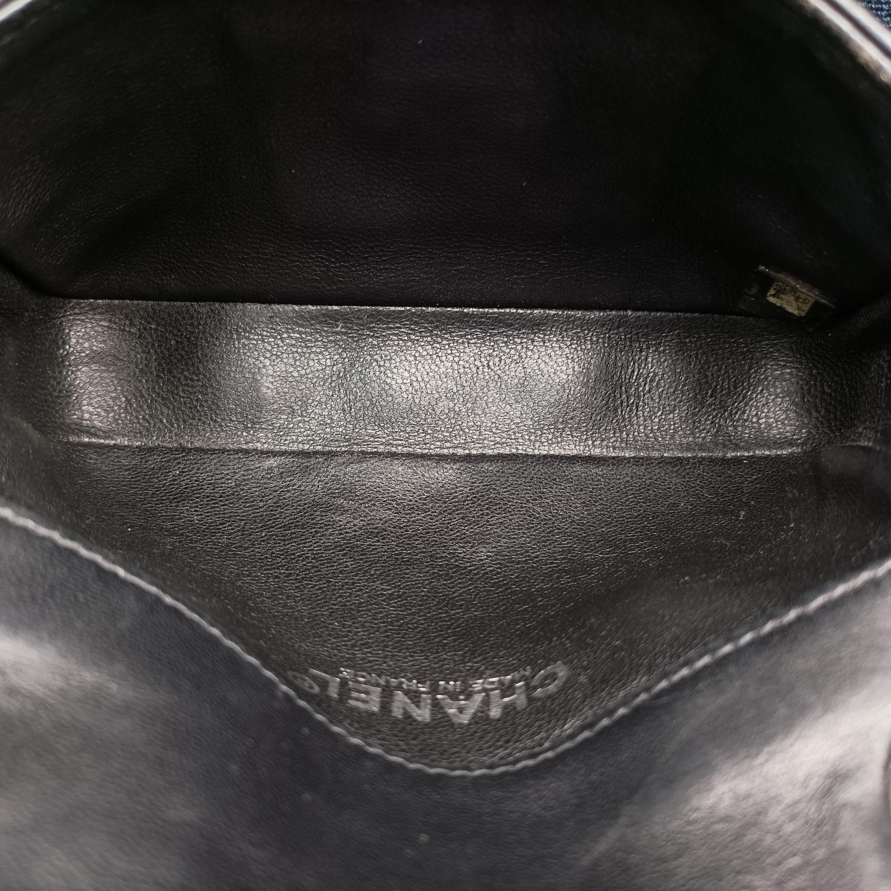 Pre-owned Chanel 2.55 Chocolate Bar Chain Black lambskin A16367 shoulderbag | stylenewstar