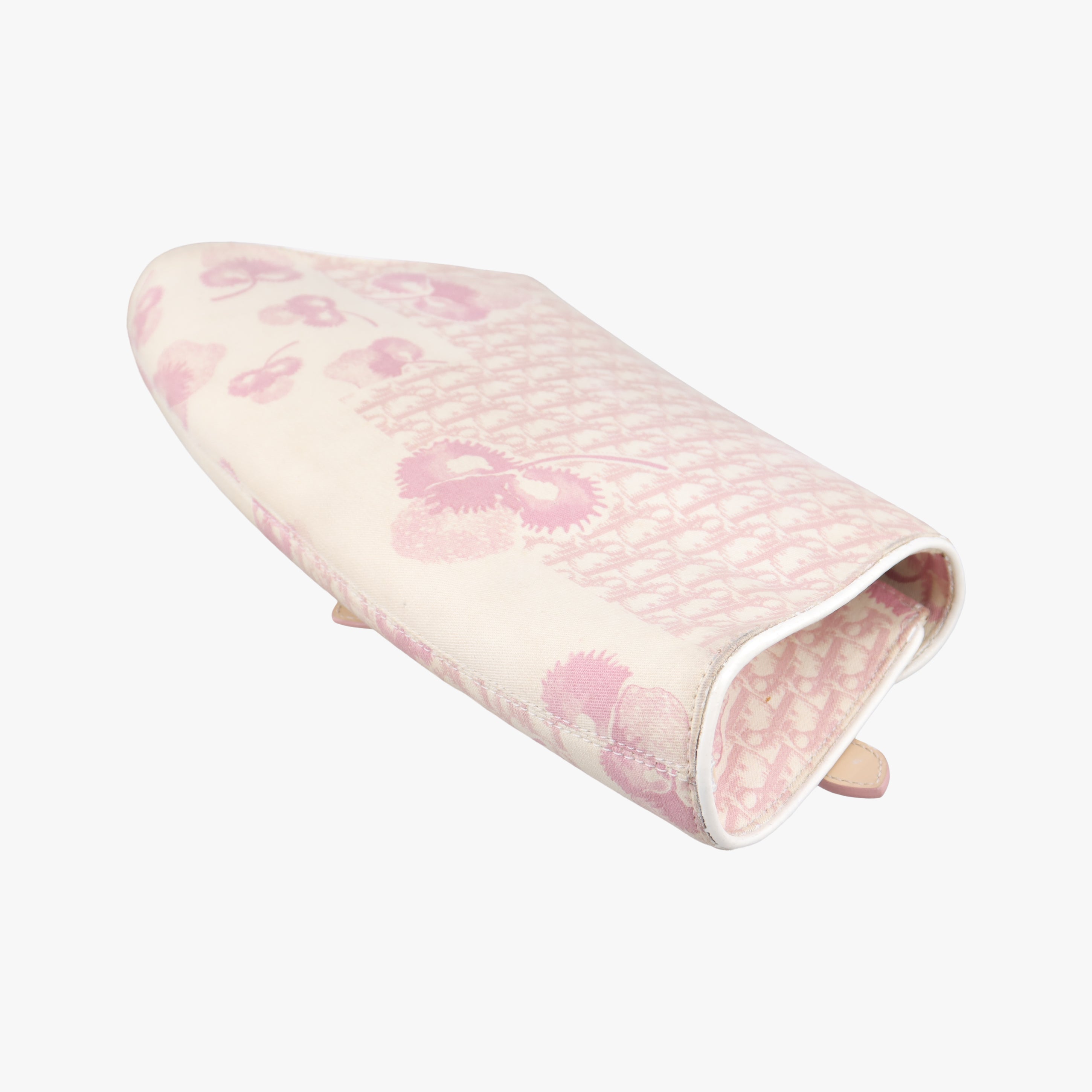 Pre-owned Christian Dior Cherry Blossom Flower Baguette White×Multicolour canvas  handbag | stylenewstar