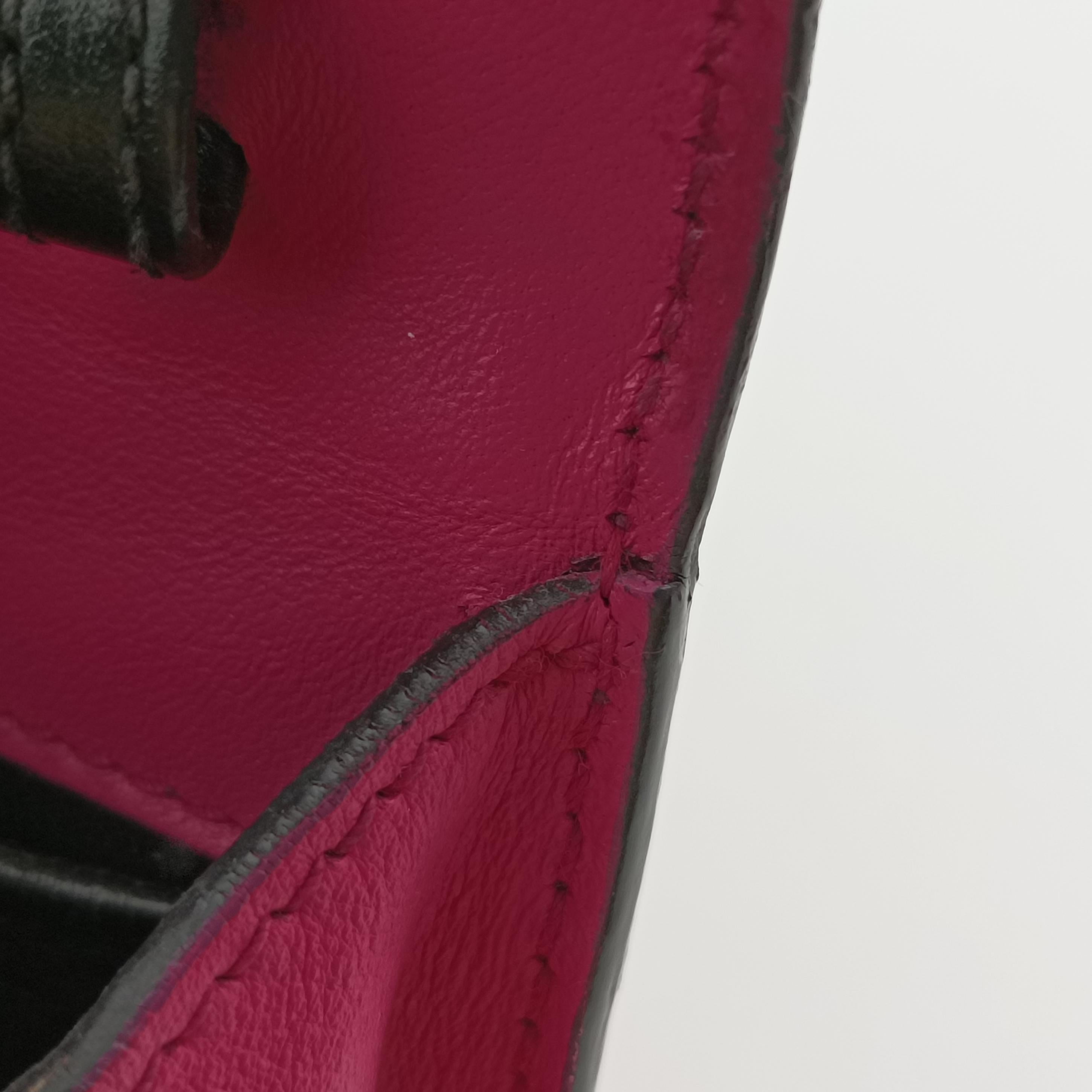 Pre-owned Prada City Calf Astrology Cahier pink×Black Saffiano leather×Leather  shoulderbag | stylenewstar