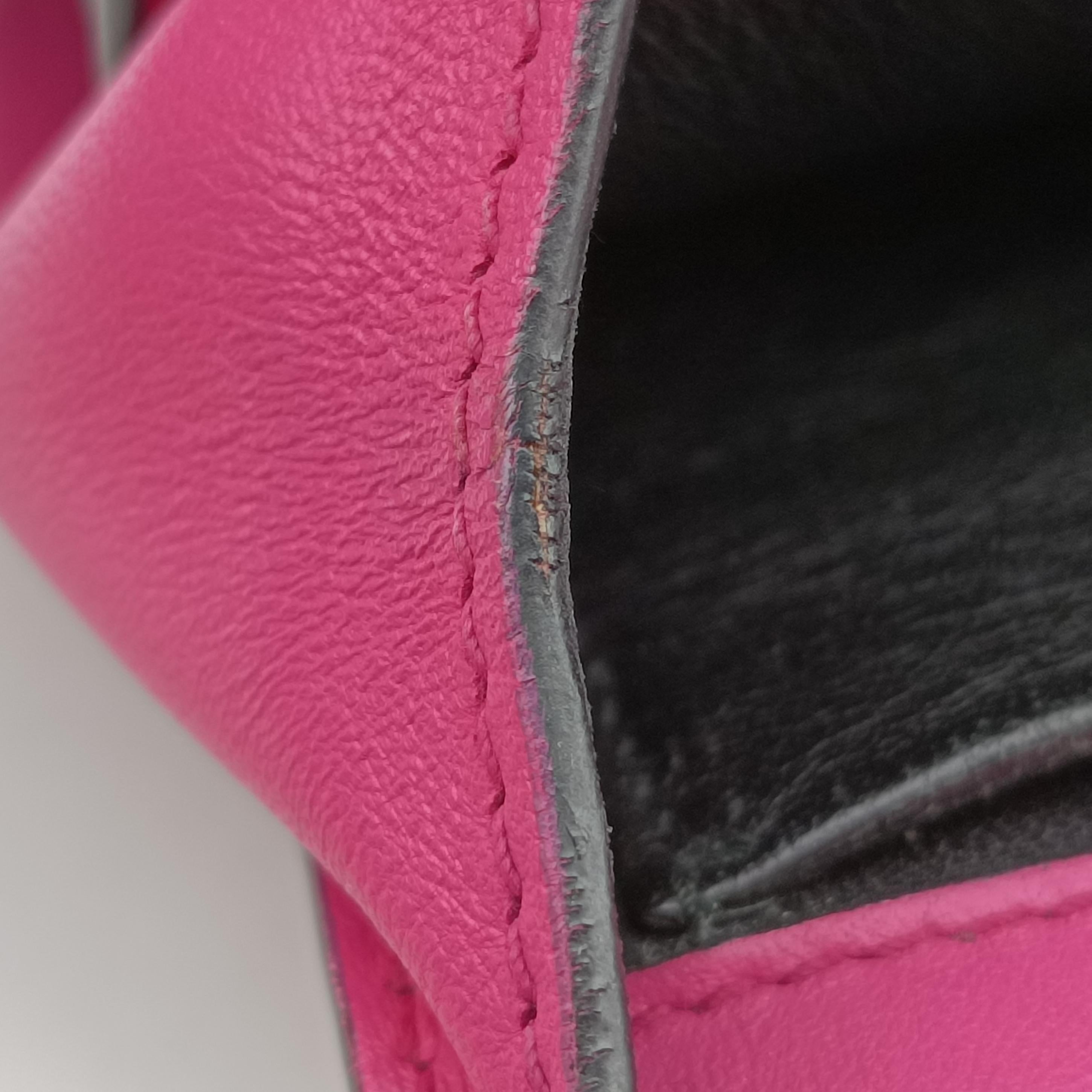 Pre-owned Prada City Calf Astrology Cahier pink×Black Saffiano leather×Leather  shoulderbag | stylenewstar