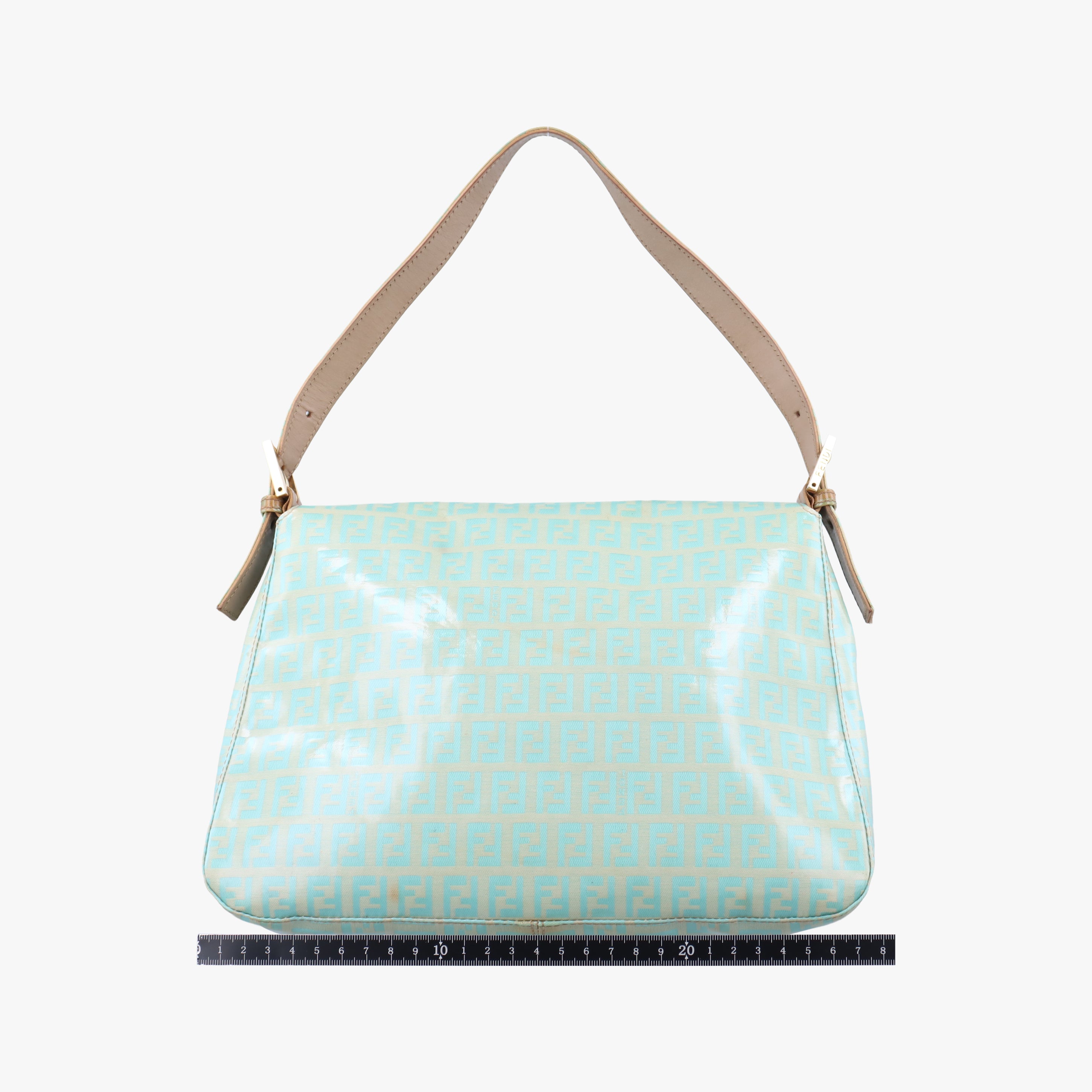 Secondhand Fendi Mamma Baguette Green Patent  handbag | stylenewstar