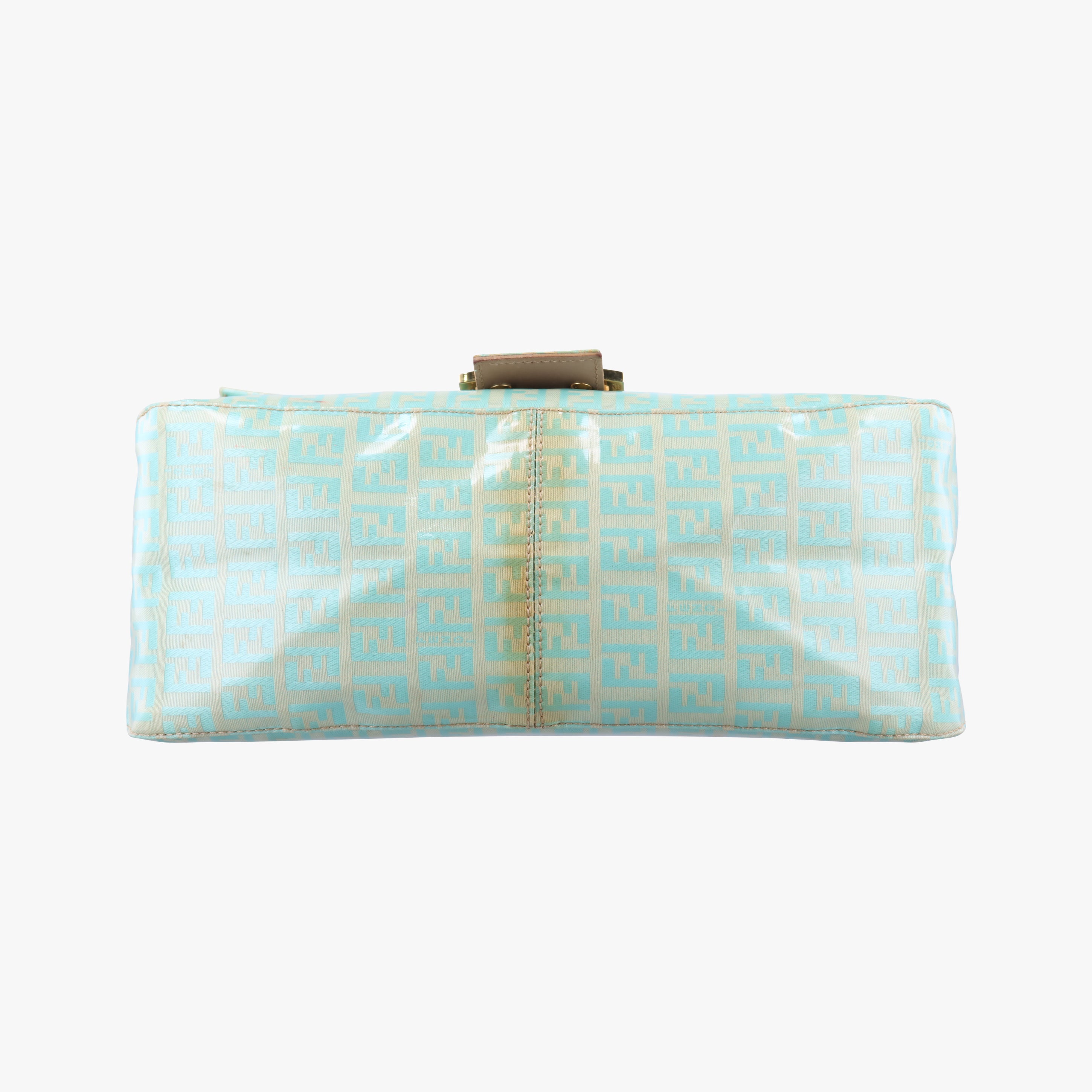 Secondhand Fendi Mamma Baguette Green Patent  handbag | stylenewstar