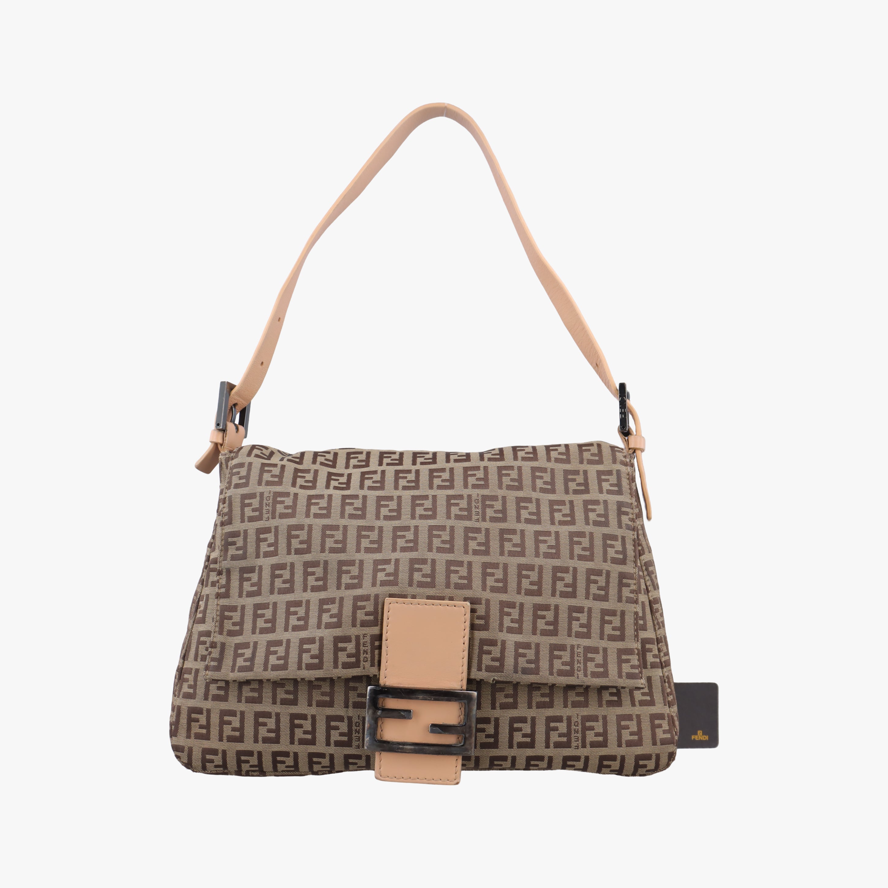Pre-owned Fendi Mamma Bucket Zucchino Brown canvas 8BR001 shoulderbag | stylenewstar
