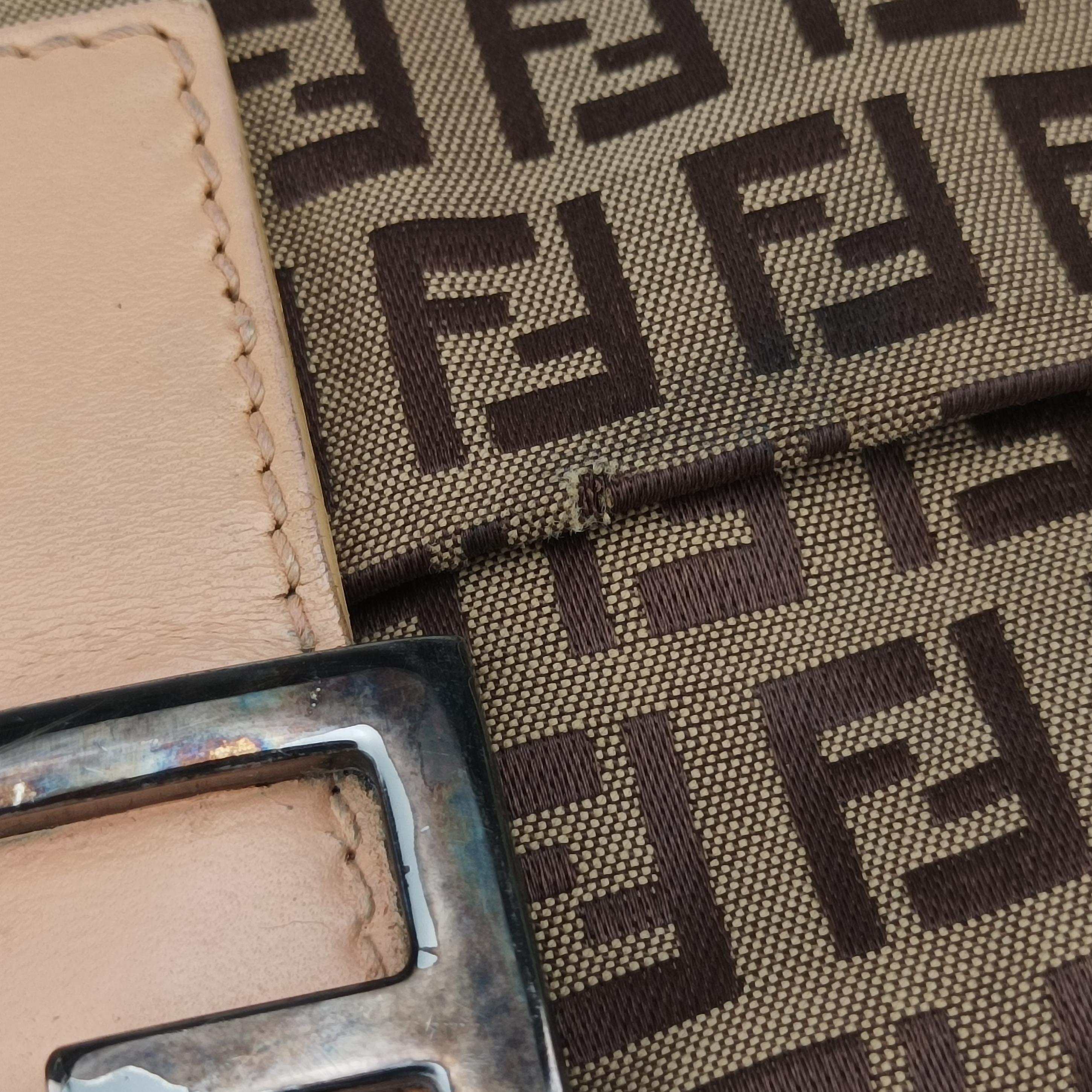 Pre-owned Fendi Mamma Bucket Zucchino Brown canvas 8BR001 shoulderbag | stylenewstar