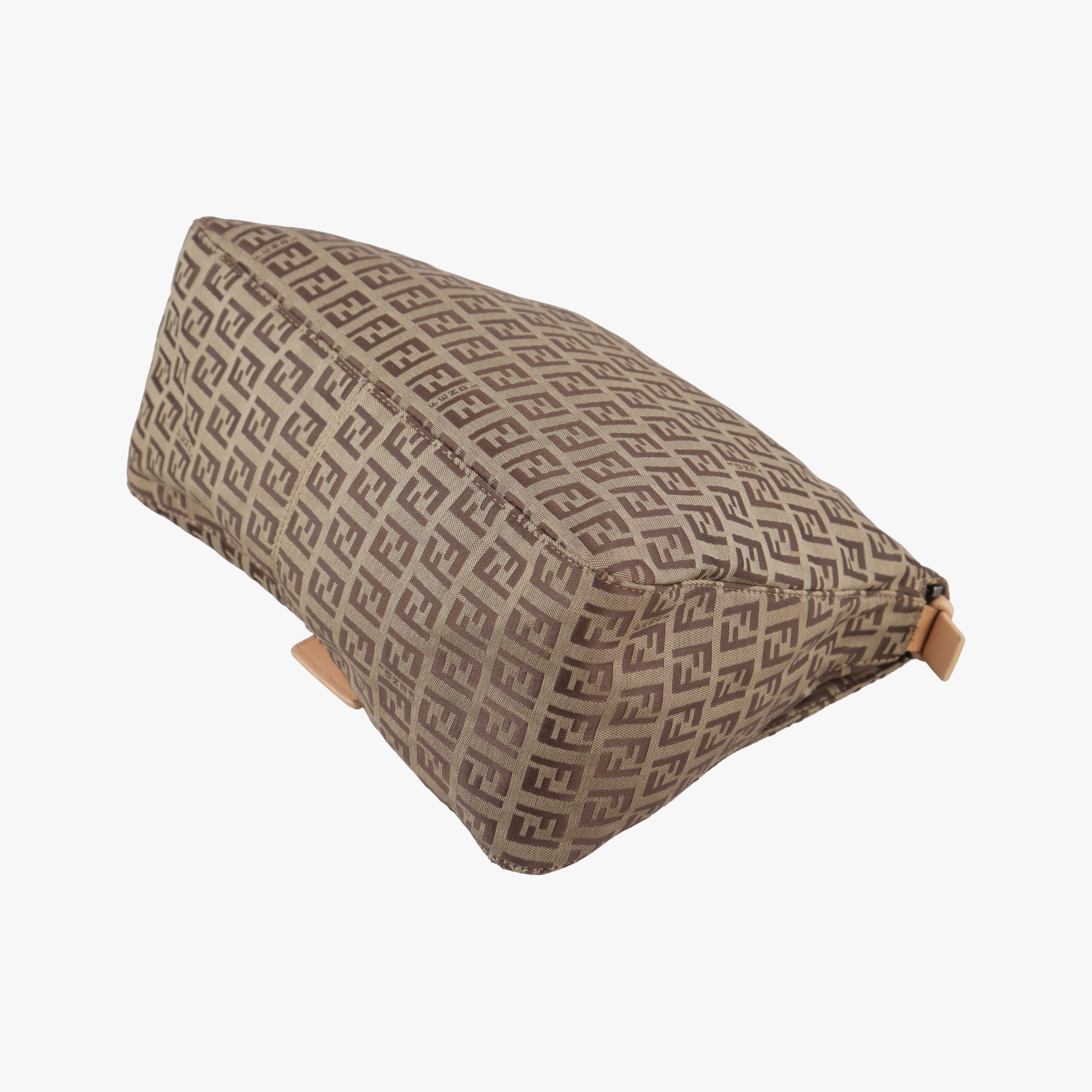 Pre-owned Fendi Mamma Bucket Zucchino Brown canvas 8BR001 shoulderbag | stylenewstar