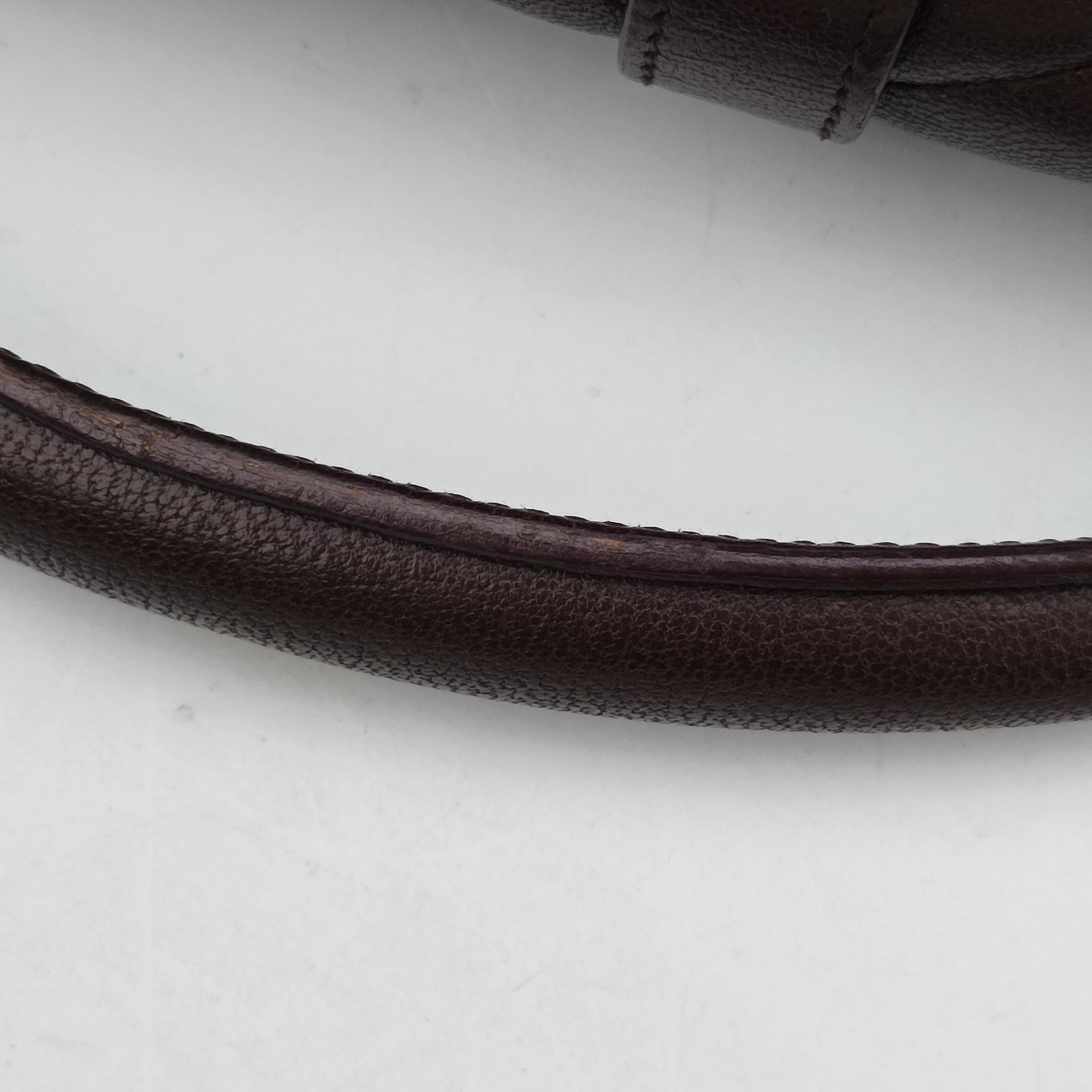 Pre-owned Yves Saint Laurent COLLEGE Burgundy Leather 428056 shoulderbag | stylenewstar