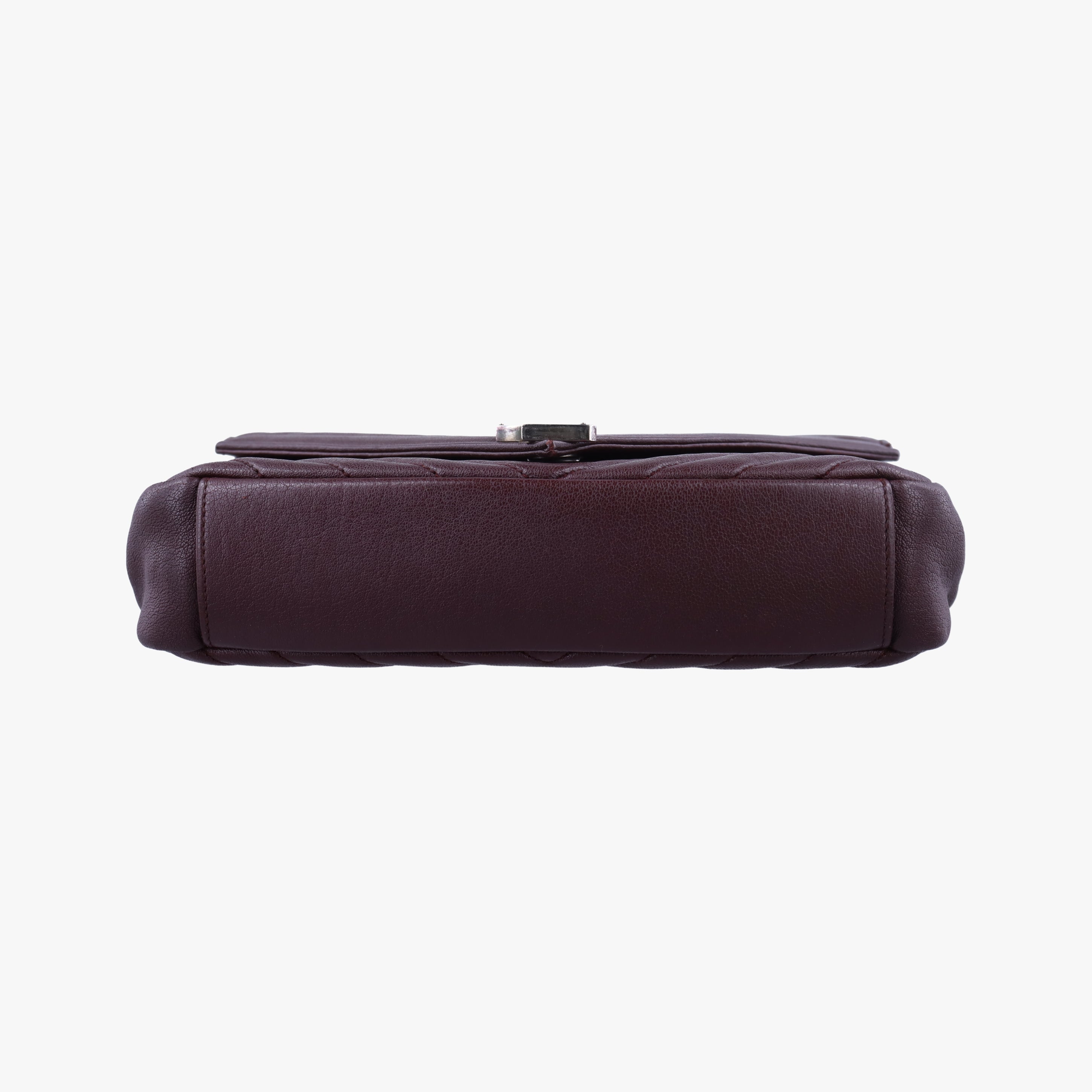 Pre-owned Yves Saint Laurent COLLEGE Burgundy Leather 428056 shoulderbag | stylenewstar