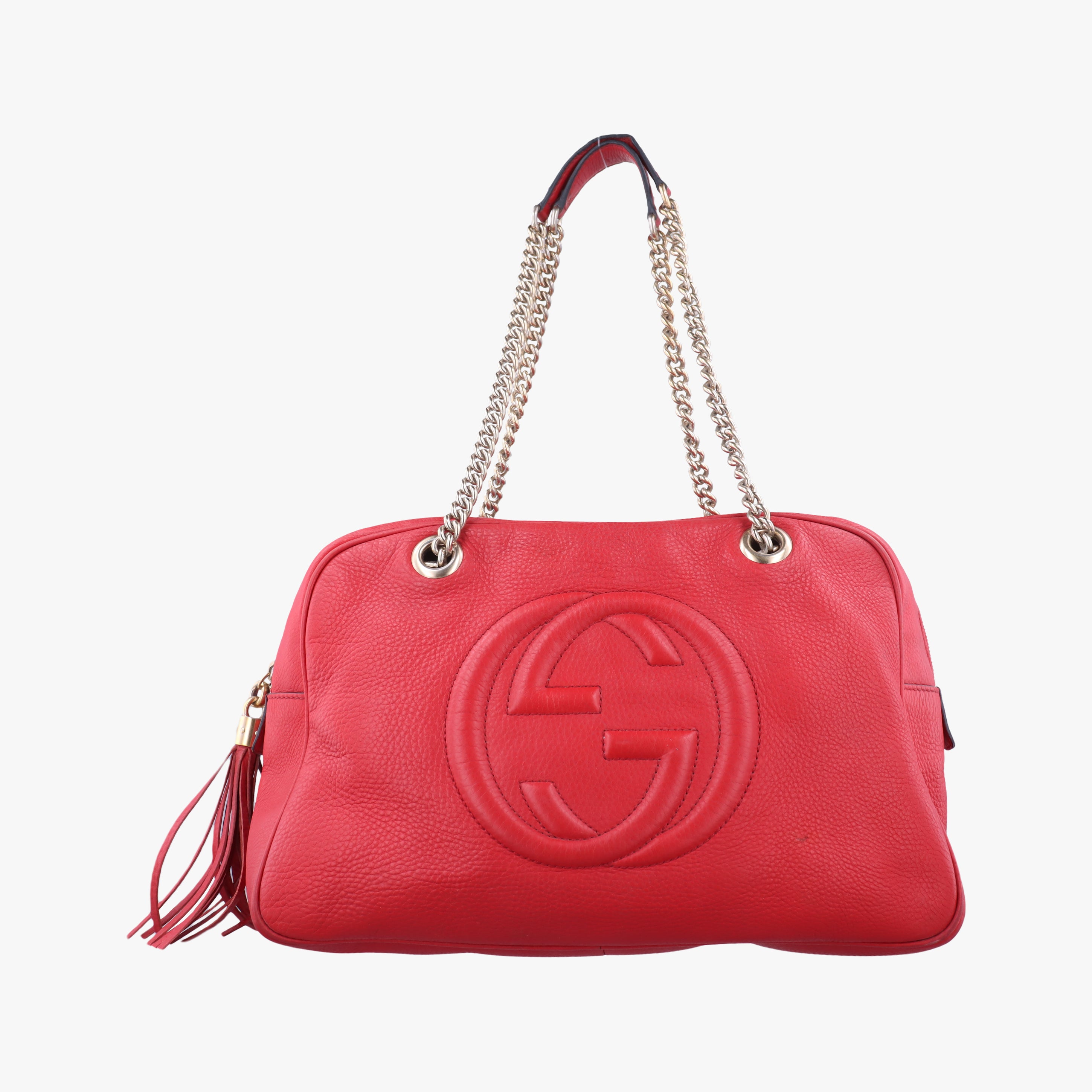 Pre-owned Gucci Soho Red Leather 353126 shoulderbag | stylenewstar