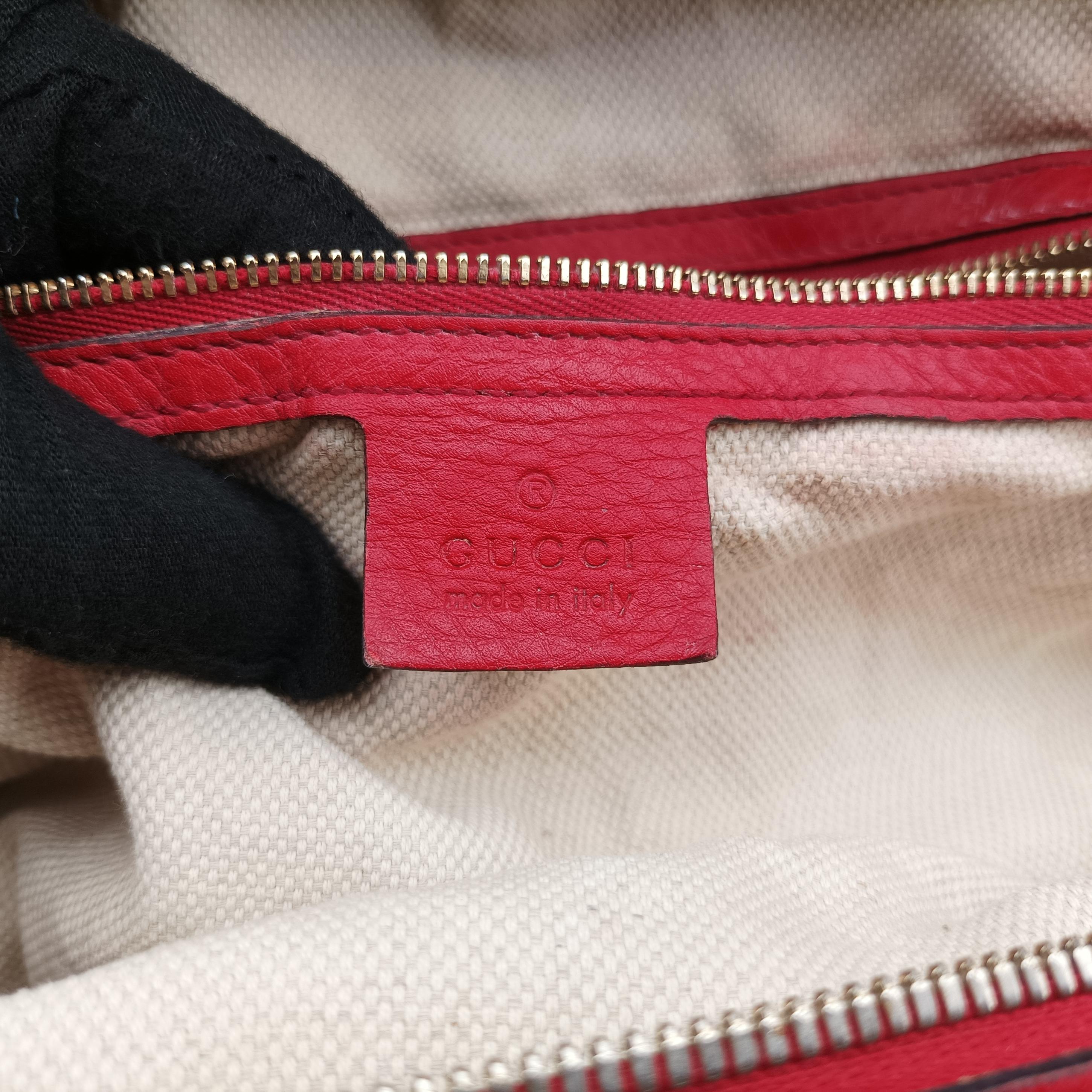 Pre-owned Gucci Soho Red Leather 353126 shoulderbag | stylenewstar