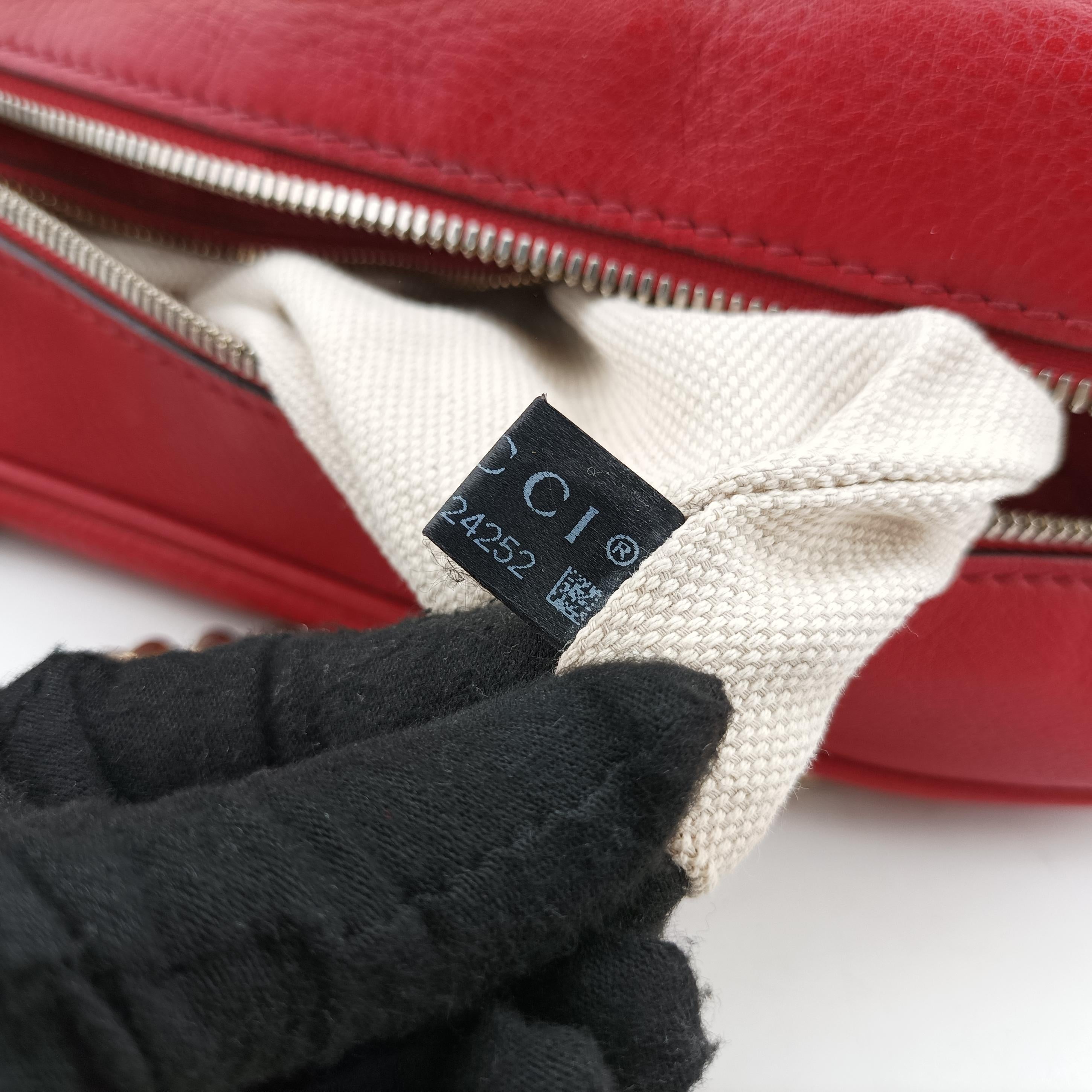 Pre-owned Gucci Soho Red Leather 353126 shoulderbag | stylenewstar
