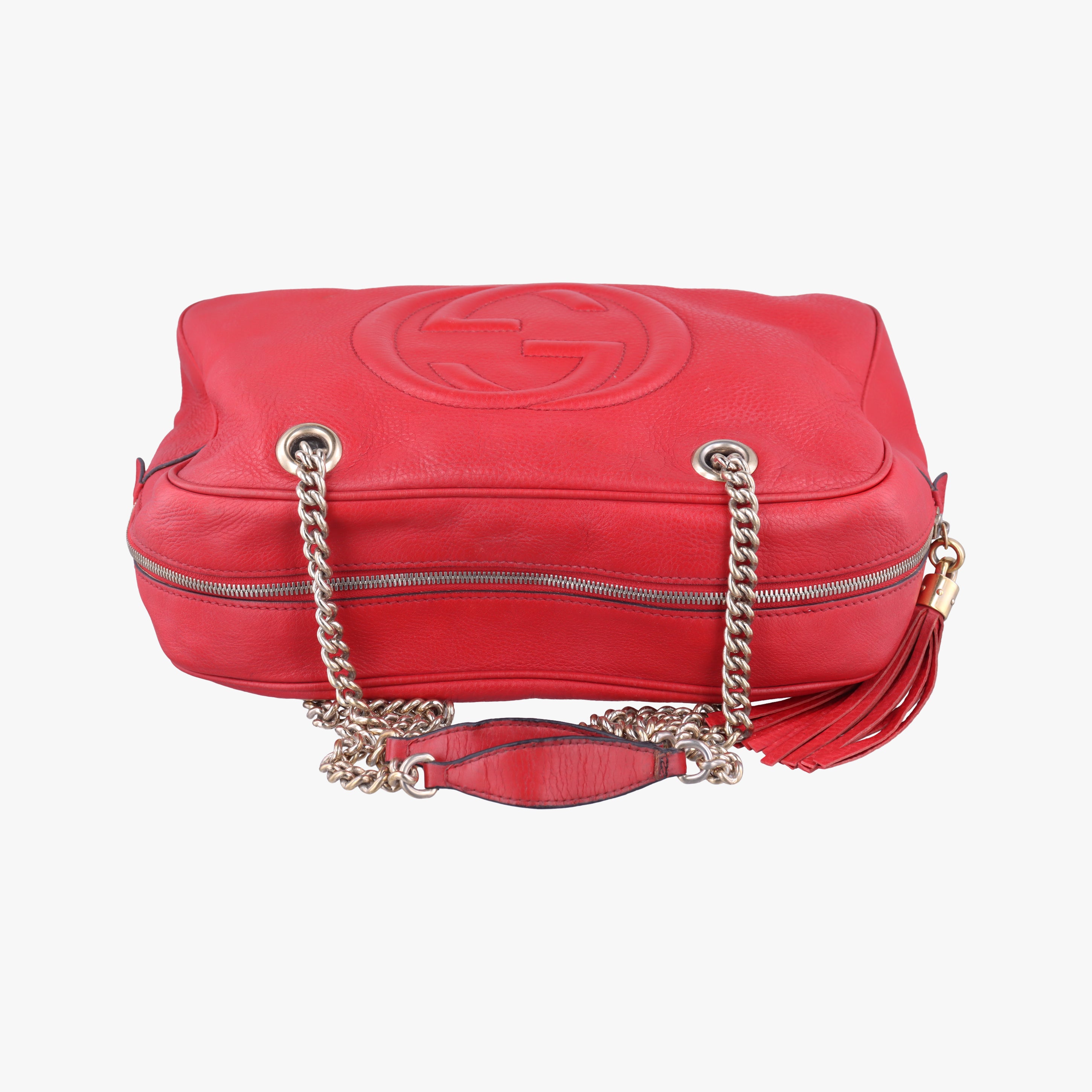 Pre-owned Gucci Soho Red Leather 353126 shoulderbag | stylenewstar