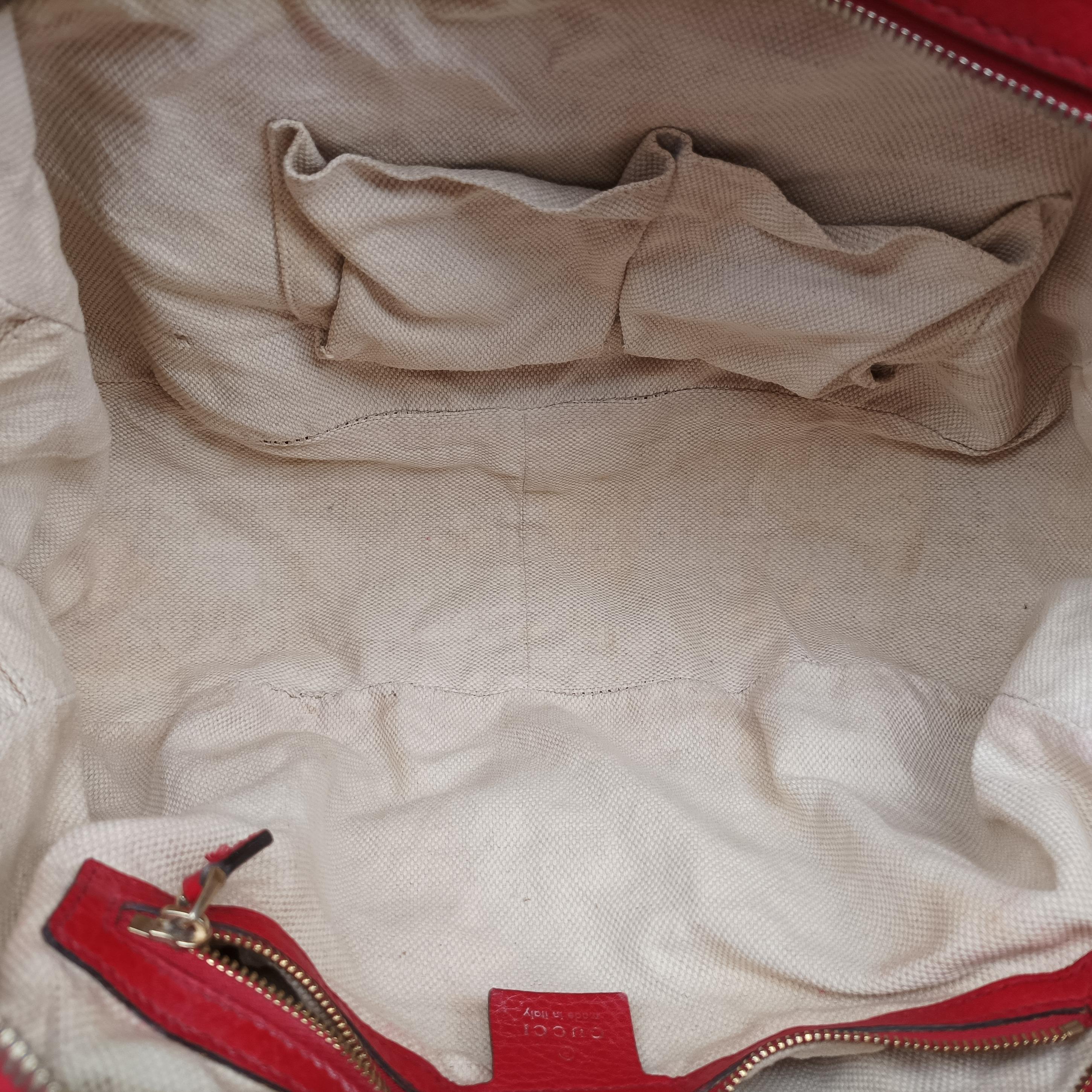 Pre-owned Gucci Soho Red Leather 353126 shoulderbag | stylenewstar
