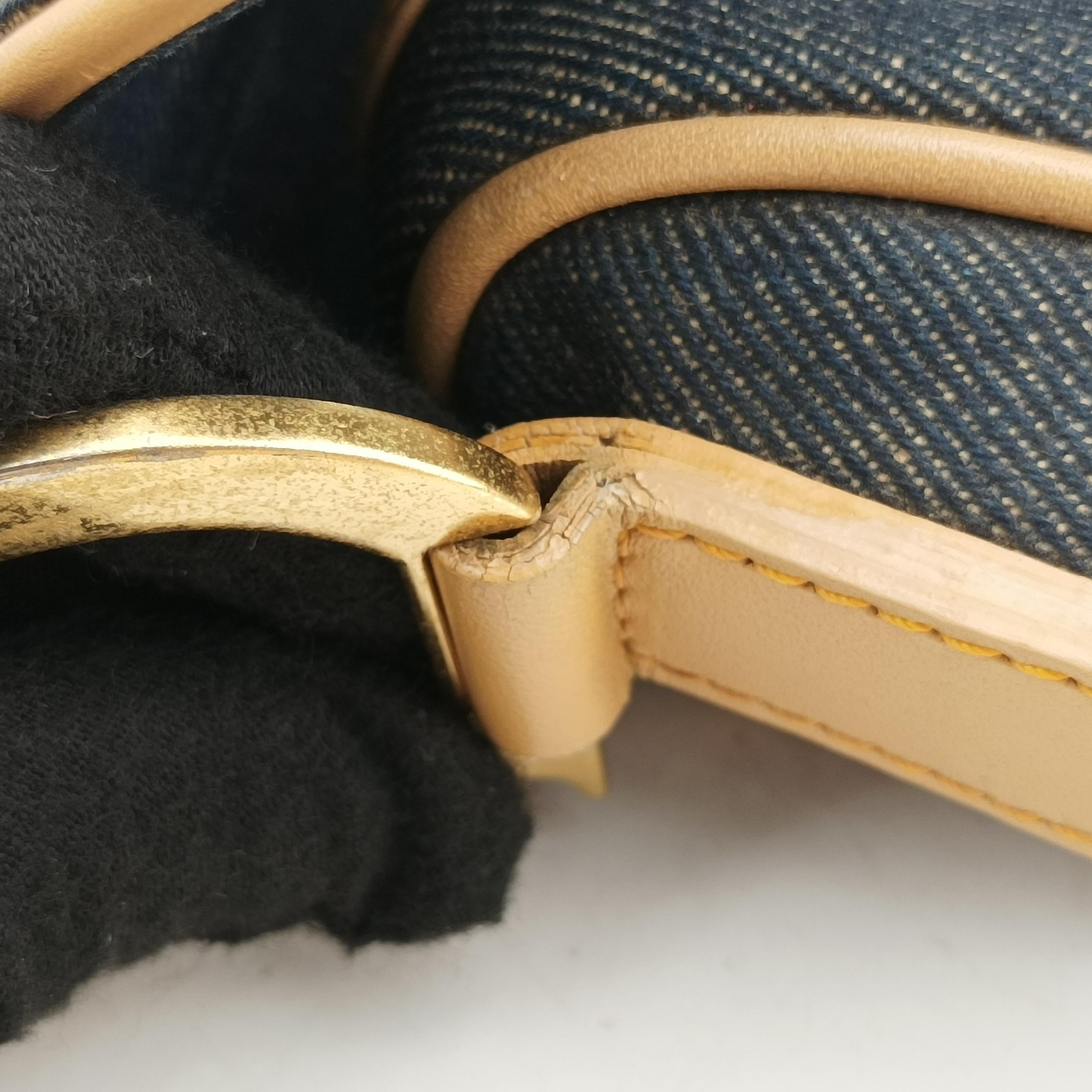 Pre-owned Christian Dior Saddlebags Blue Denim  handbag | stylenewstar