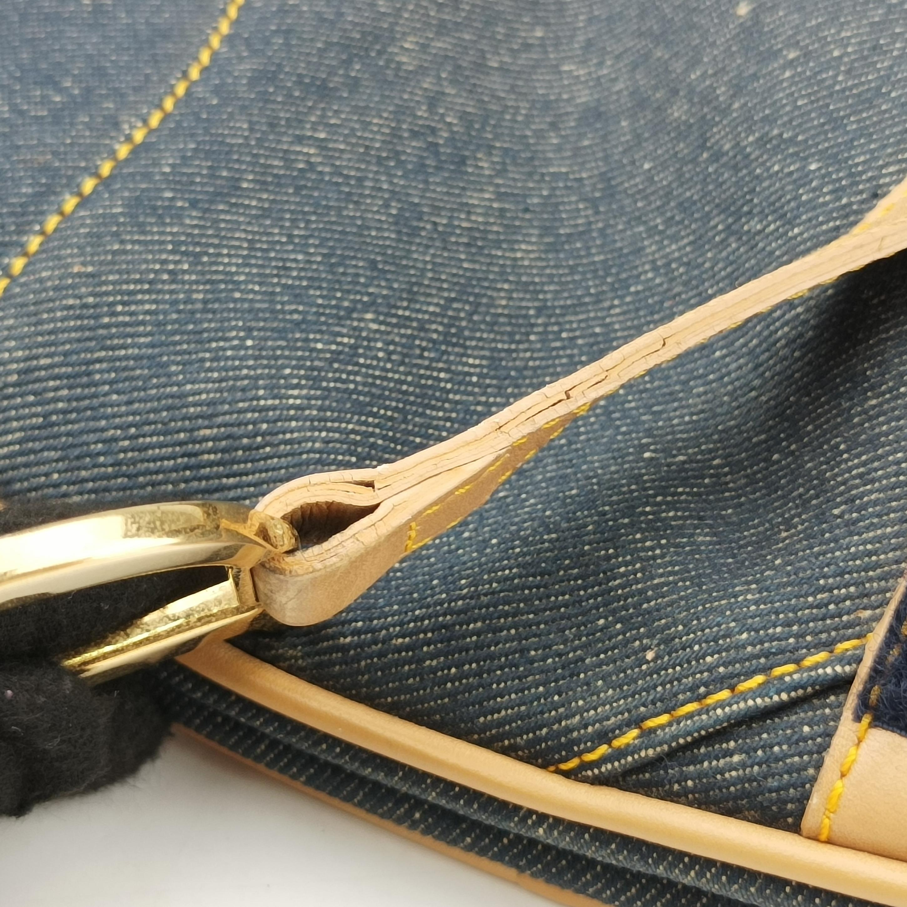 Pre-owned Christian Dior Saddlebags Blue Denim  handbag | stylenewstar