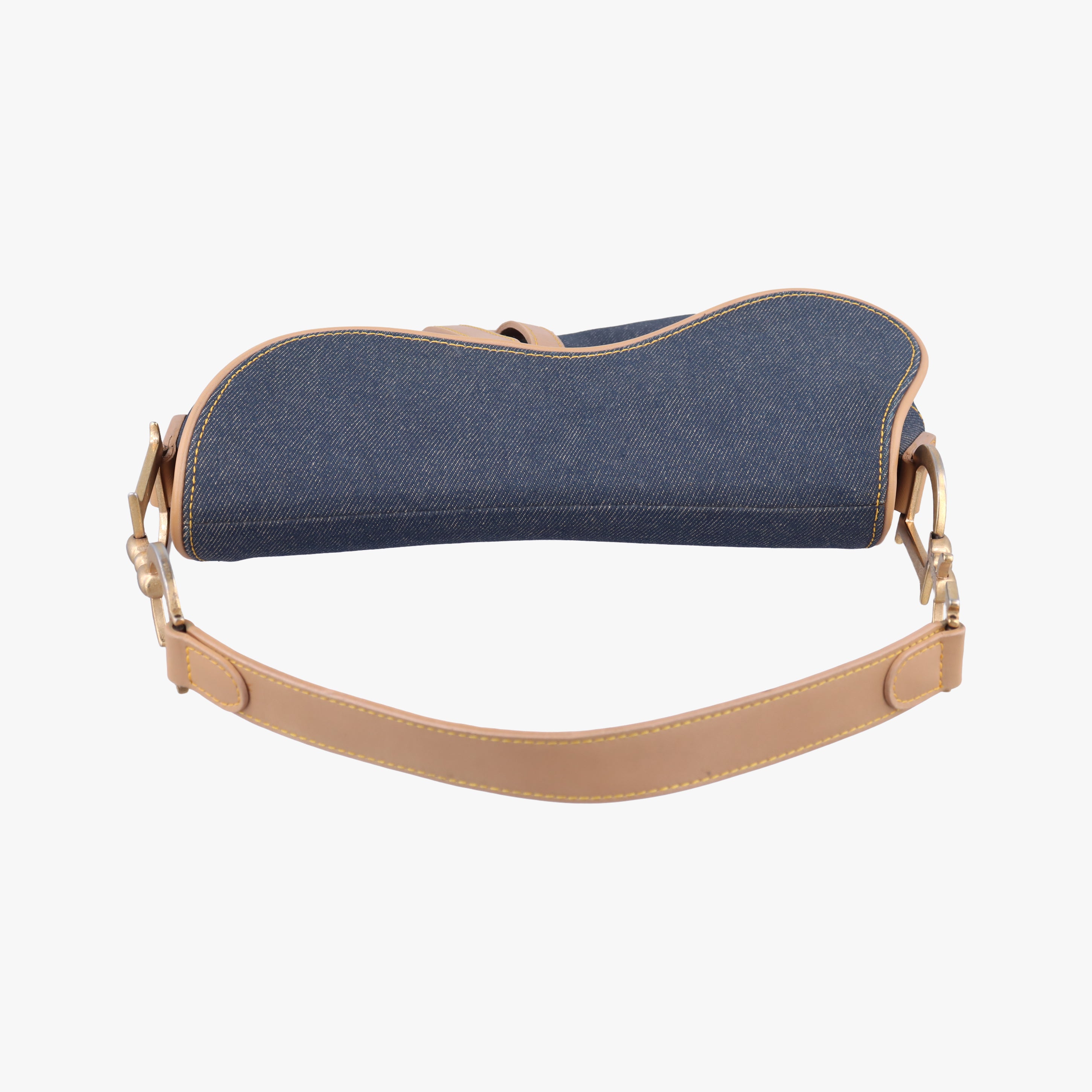 Pre-owned Christian Dior Saddlebags Blue Denim  handbag | stylenewstar