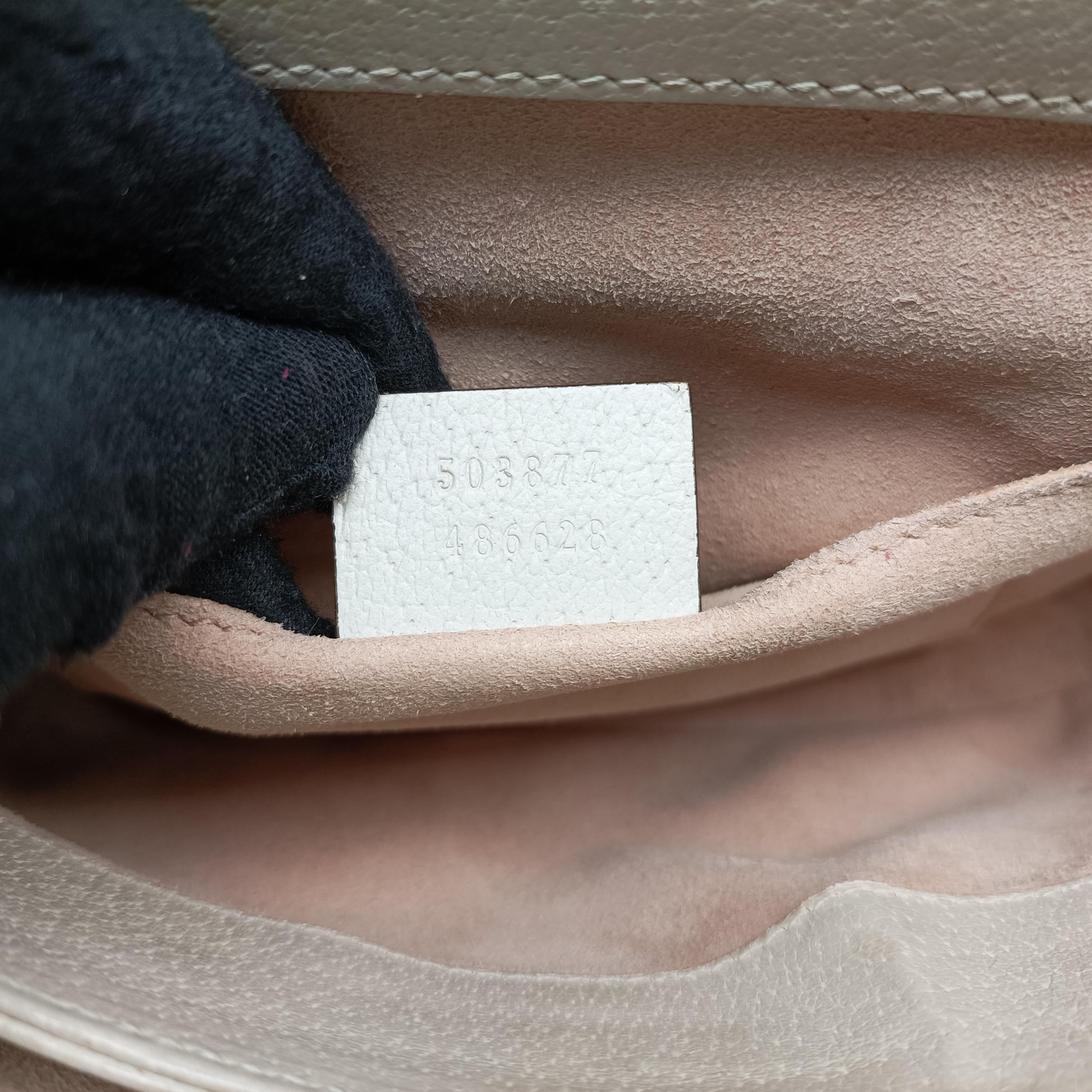 Pre-owned Gucci Ophidia White Leather 503877 shoulderbag | stylenewstar