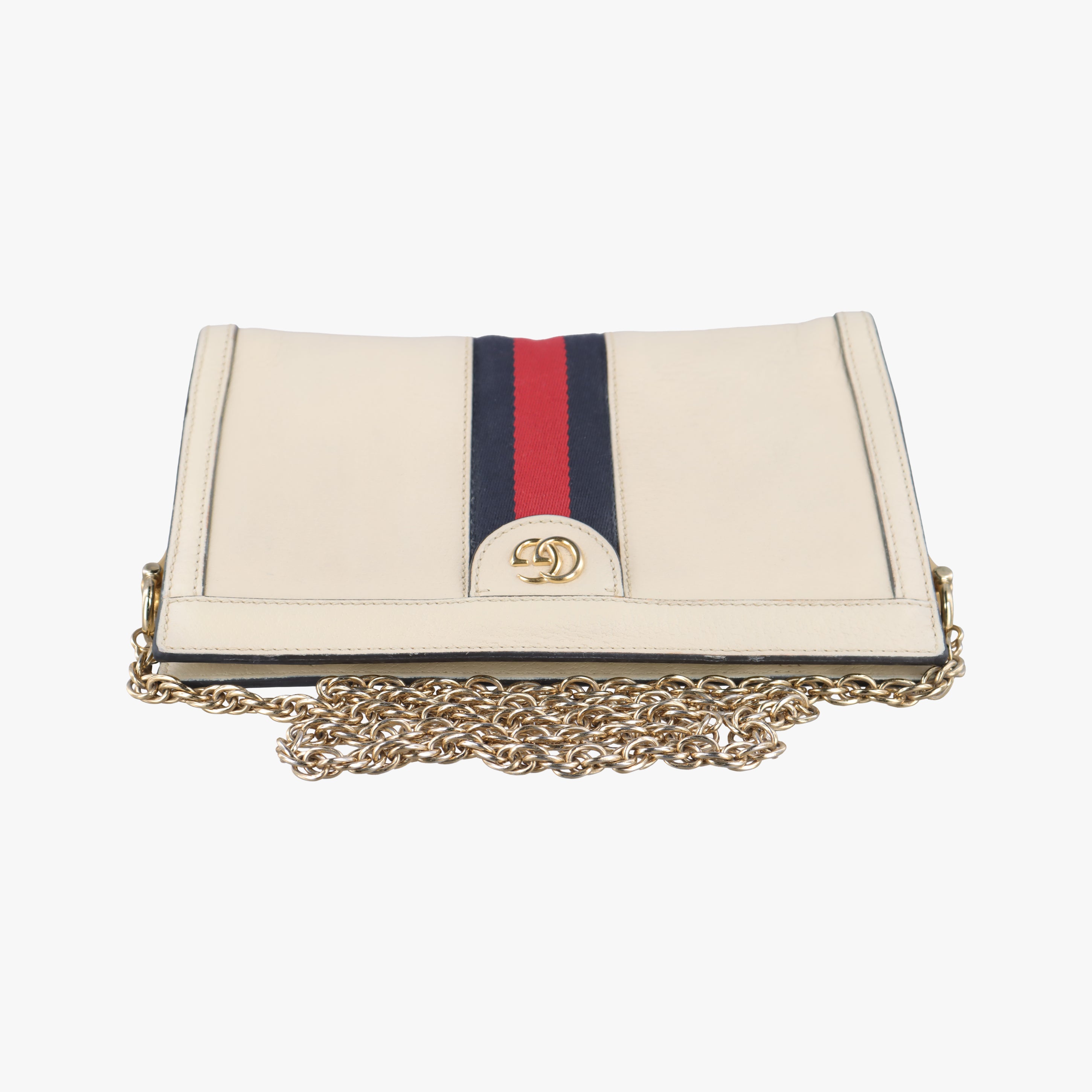 Pre-owned Gucci Ophidia White Leather 503877 shoulderbag | stylenewstar