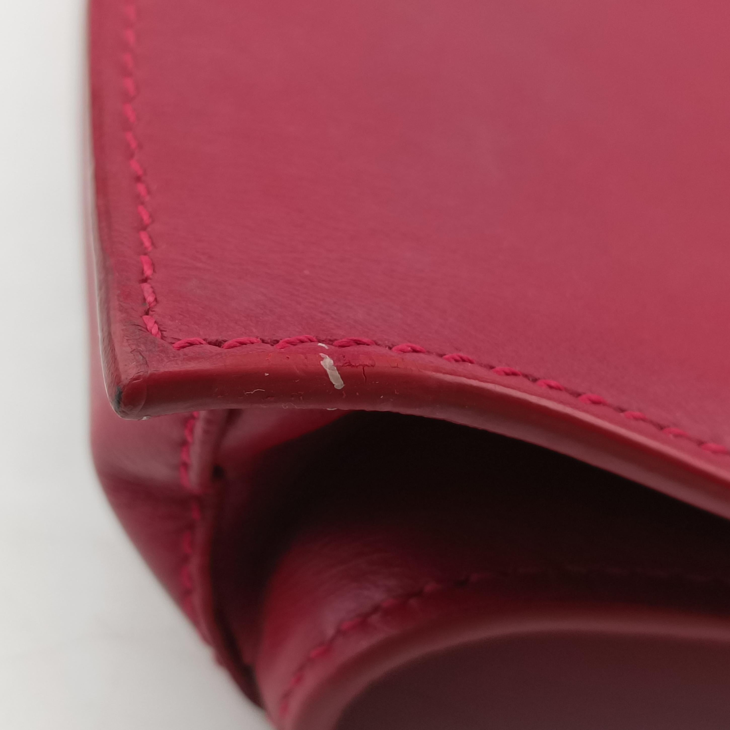 Pre-owned VERSACE medusa Burgundy leather  clutchbag | stylenewstar