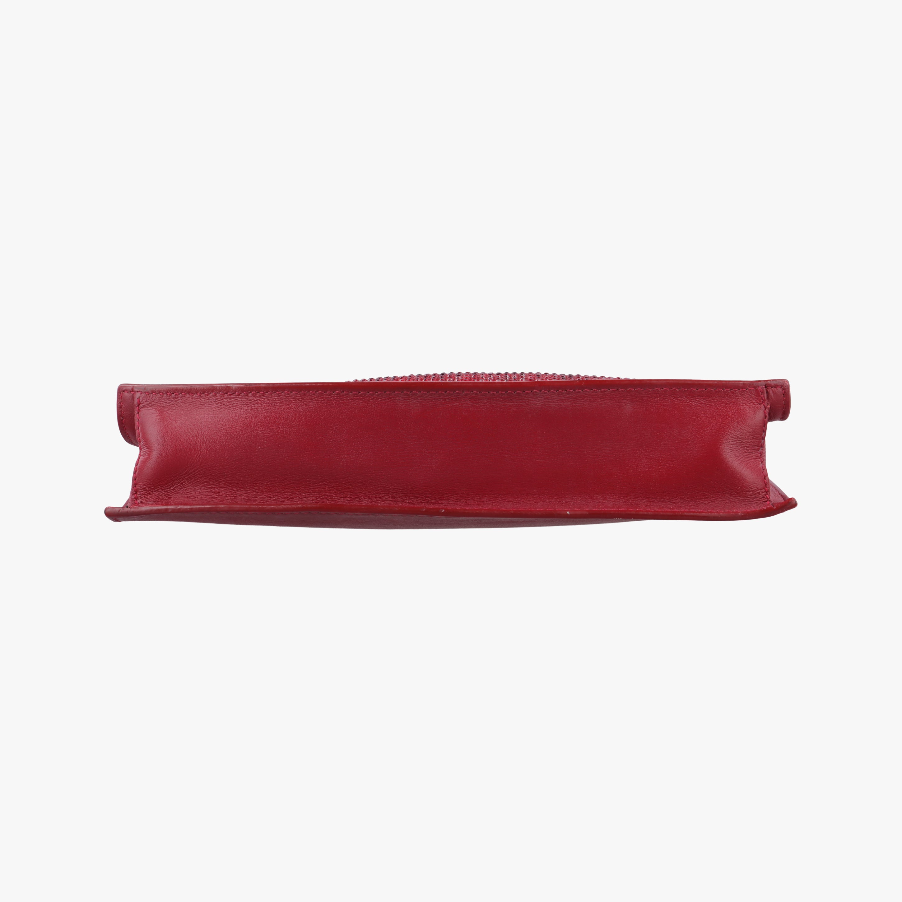 Pre-owned VERSACE medusa Burgundy leather  clutchbag | stylenewstar