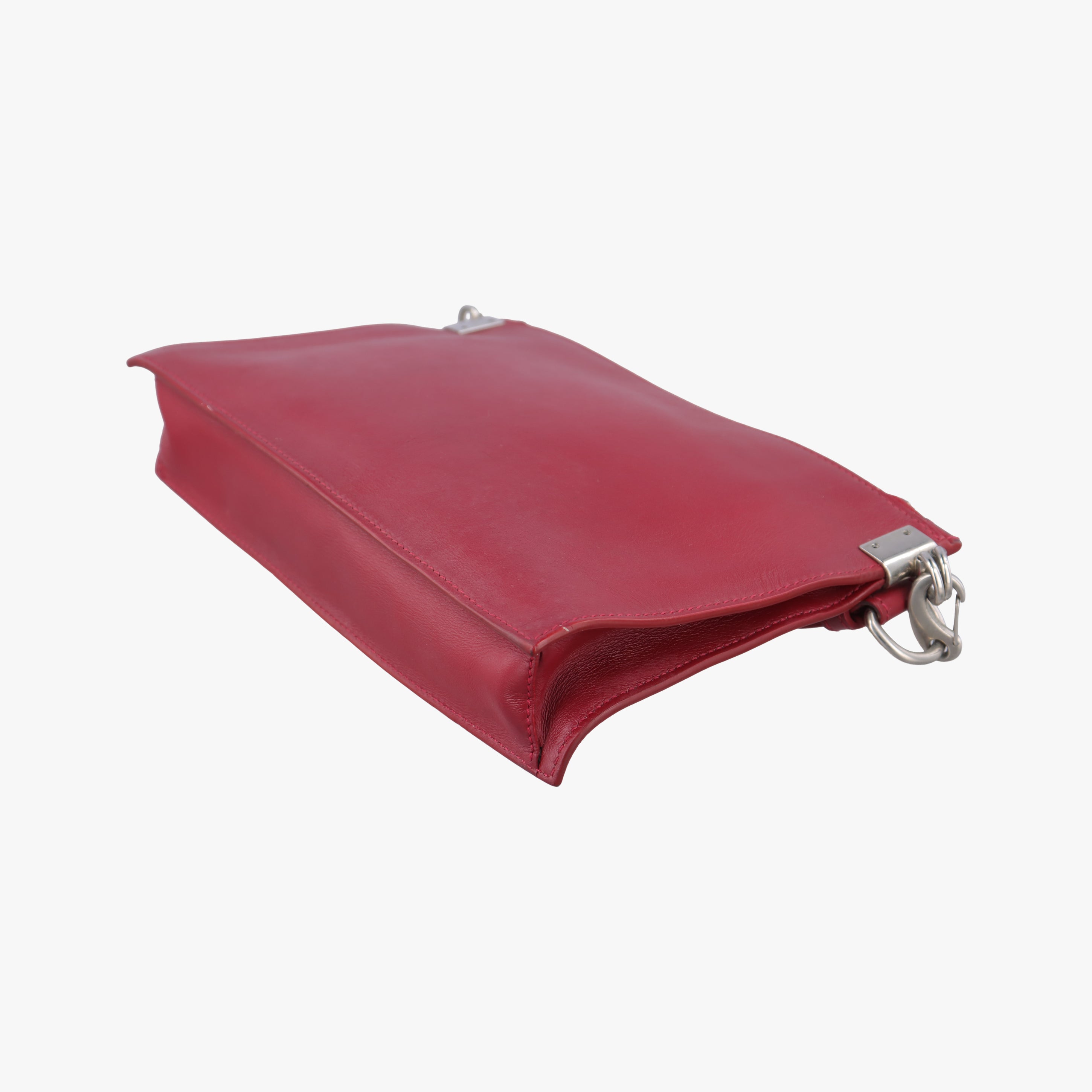 Pre-owned VERSACE medusa Burgundy leather  clutchbag | stylenewstar