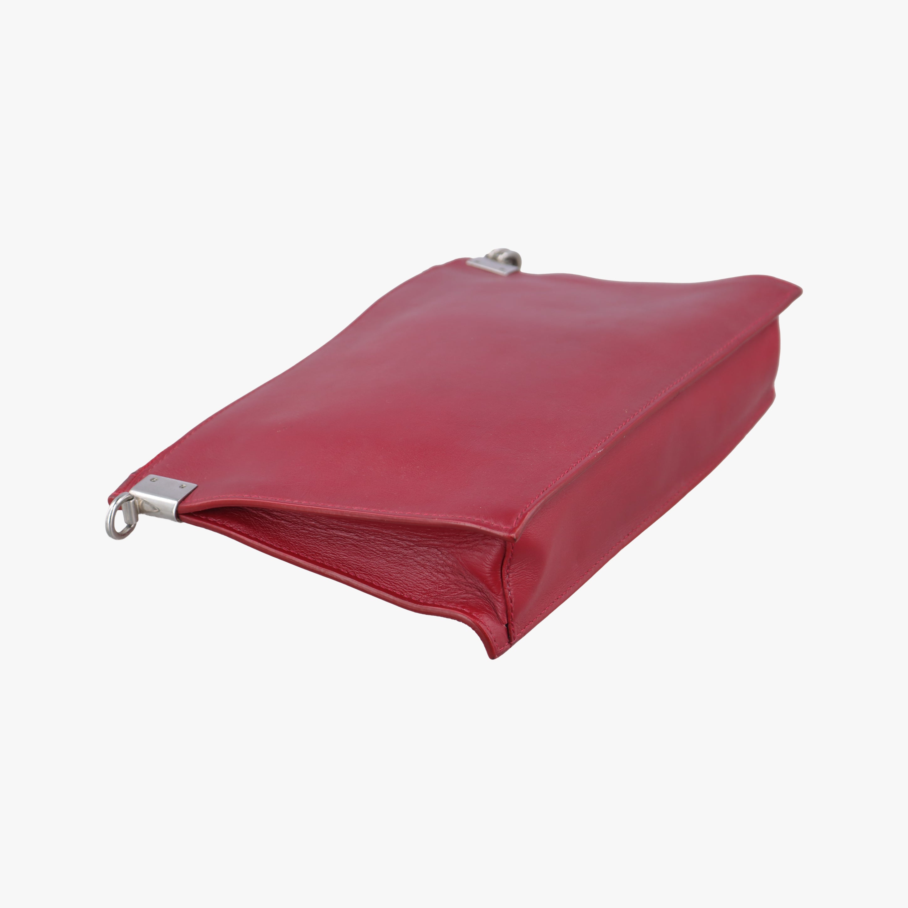 Pre-owned VERSACE medusa Burgundy leather  clutchbag | stylenewstar