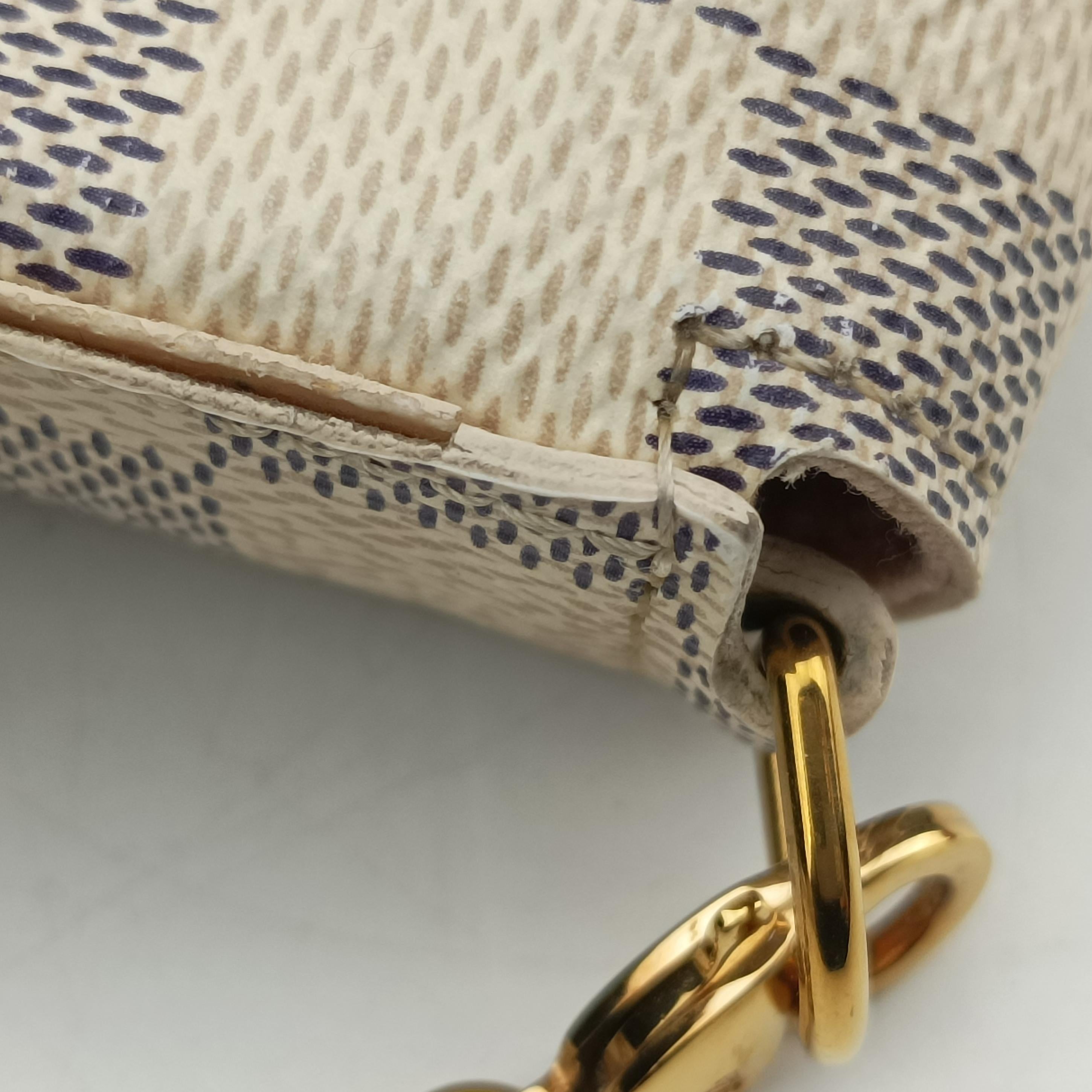 Pre-owned Louis Vuitton Pochette FeLICIE Azur Damier Canvas N63106 shoulderbag | stylenewstar