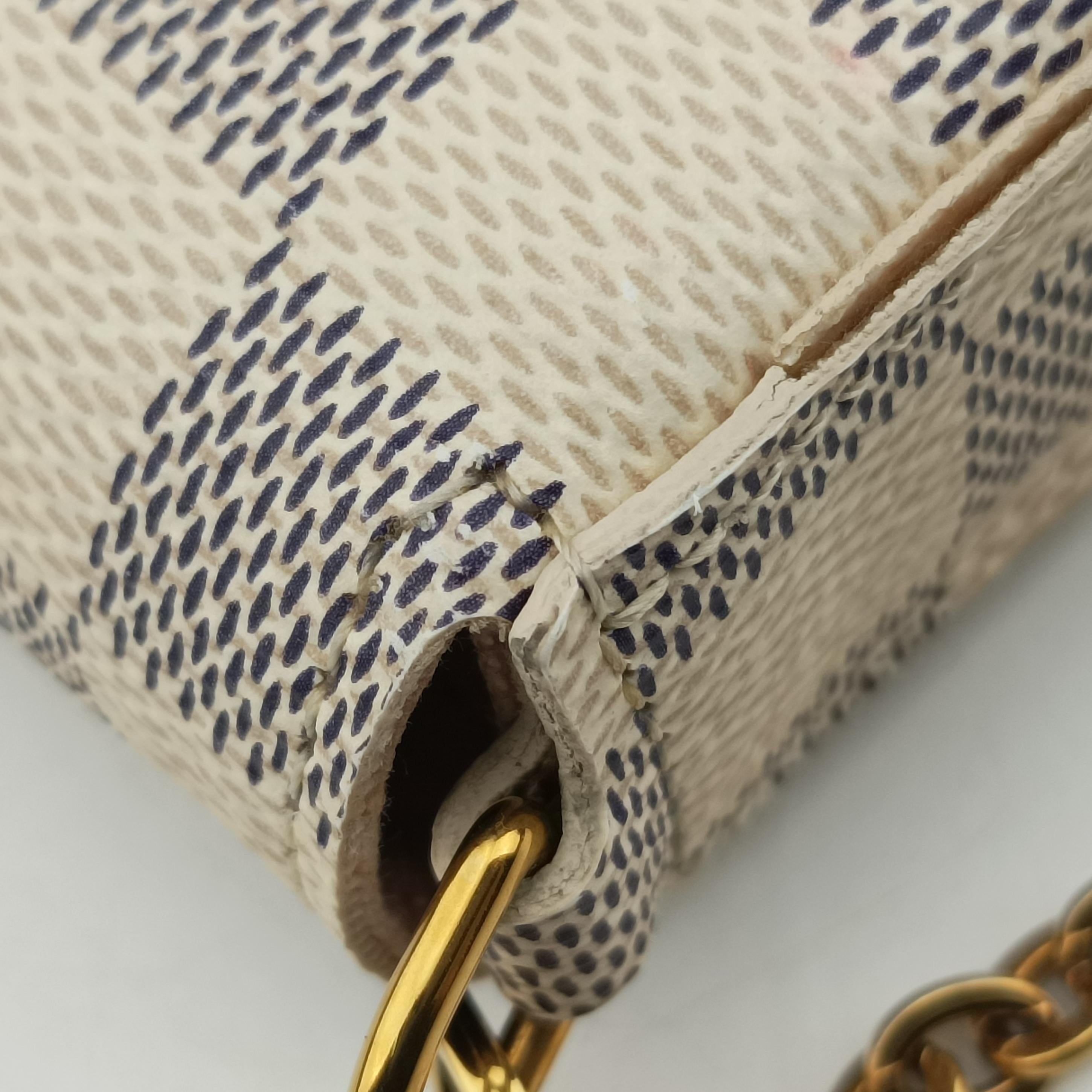 Pre-owned Louis Vuitton Pochette FeLICIE Azur Damier Canvas N63106 shoulderbag | stylenewstar