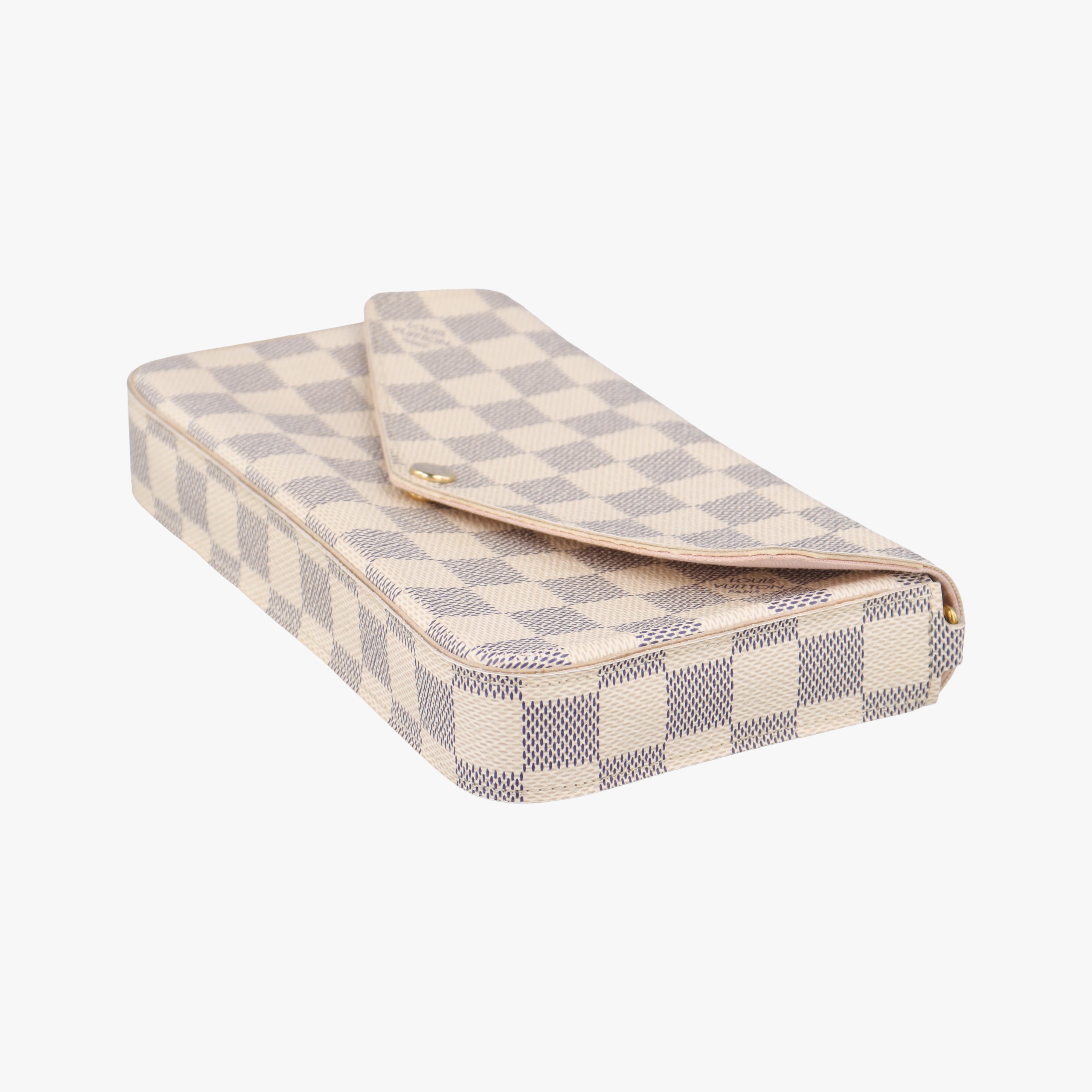 Pre-owned Louis Vuitton Pochette FeLICIE Azur Damier Canvas N63106 shoulderbag | stylenewstar