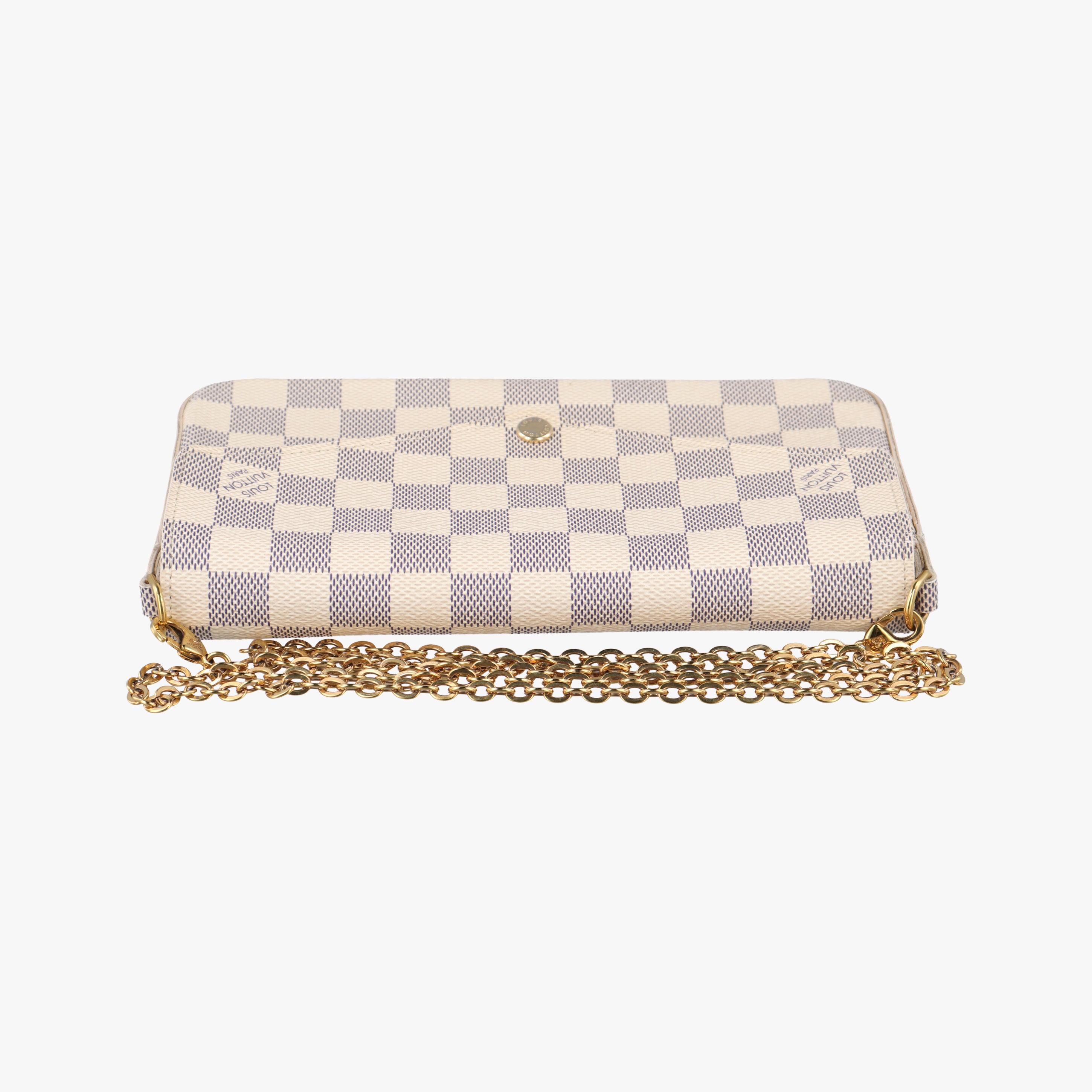 Pre-owned Louis Vuitton Pochette FeLICIE Azur Damier Canvas N63106 shoulderbag | stylenewstar